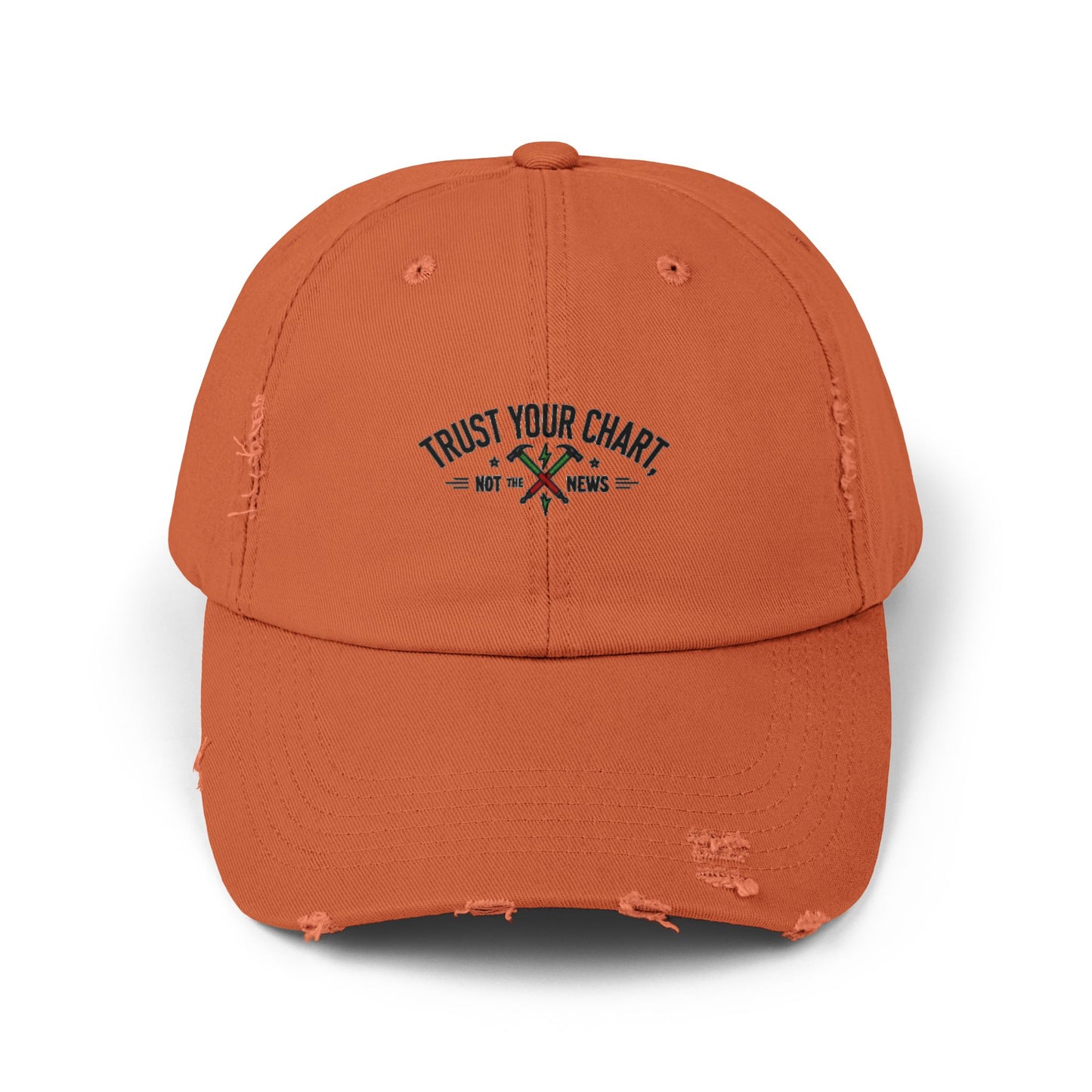 Trust Your Chart, Not the News” – Embroidered Minimalist Trading Dad Hat - Candleholm