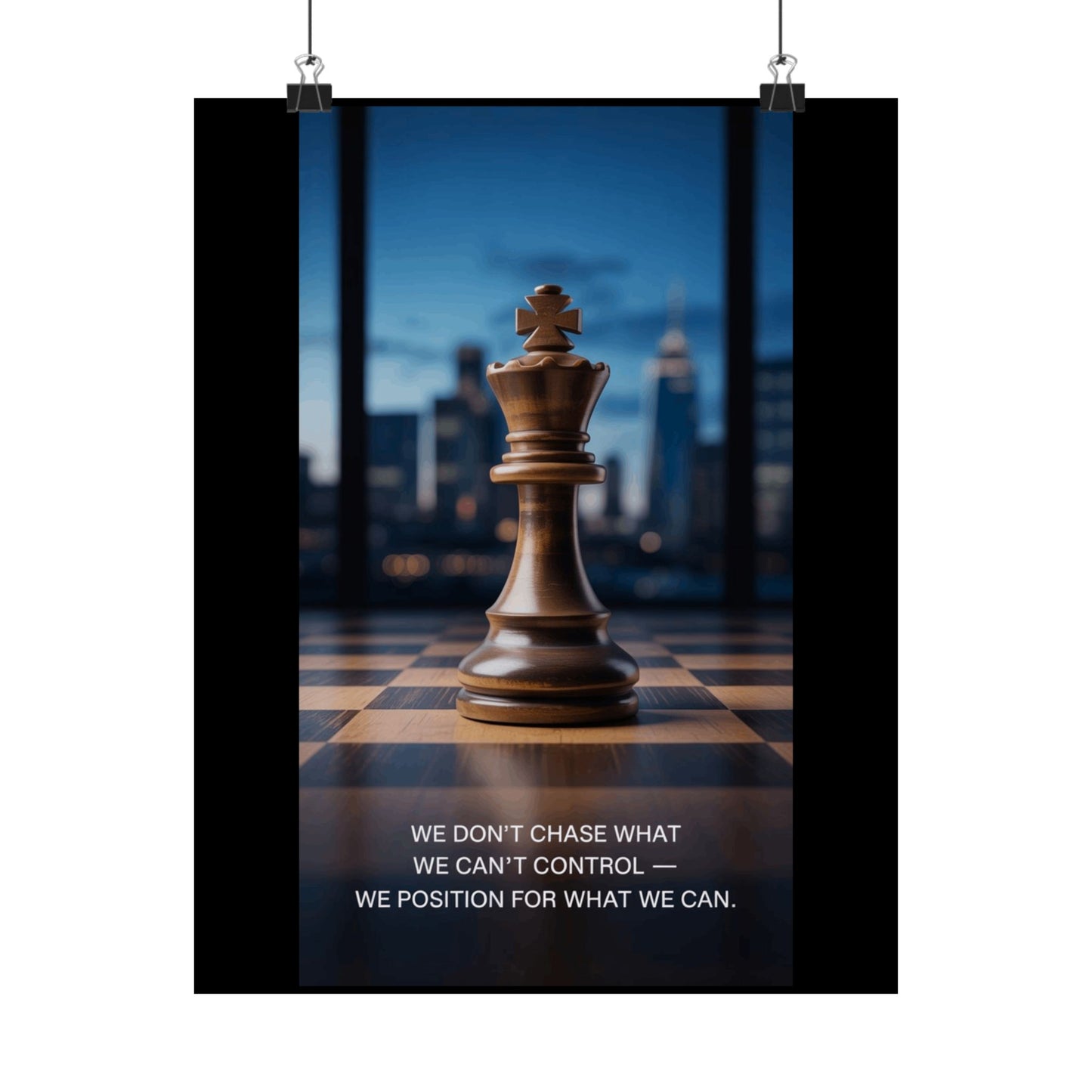 Vertical Poster - Matte Inspirational Artwork for Chess Enthusiasts and Strategists - Candleholm