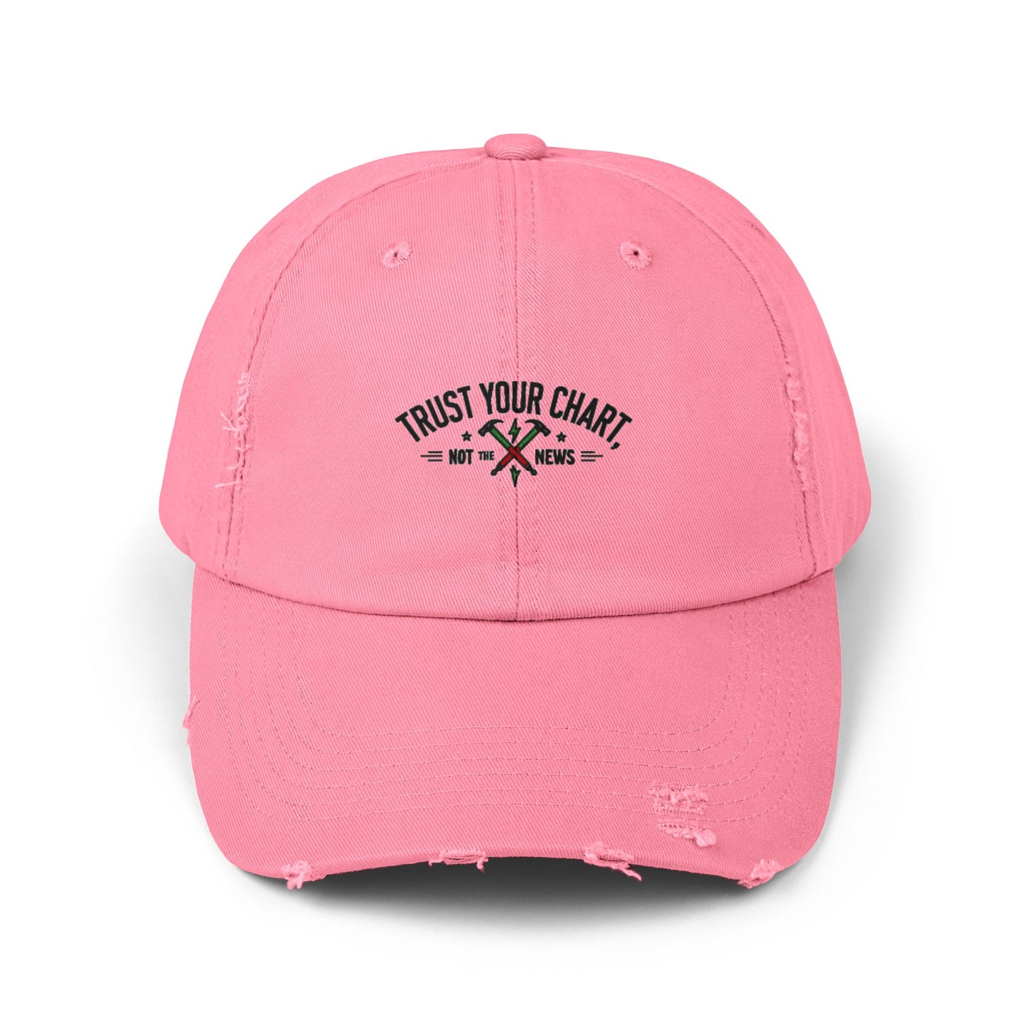 Trust Your Chart, Not the News” – Embroidered Minimalist Trading Dad Hat - Candleholm