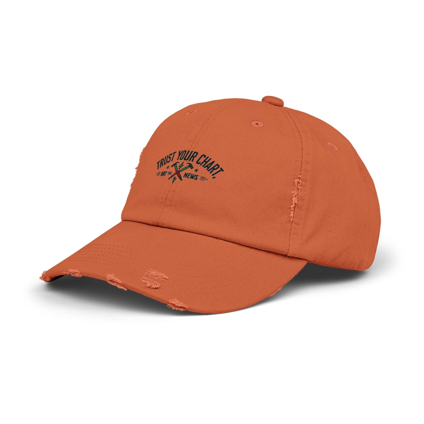 Trust Your Chart, Not the News” – Embroidered Minimalist Trading Dad Hat - Candleholm
