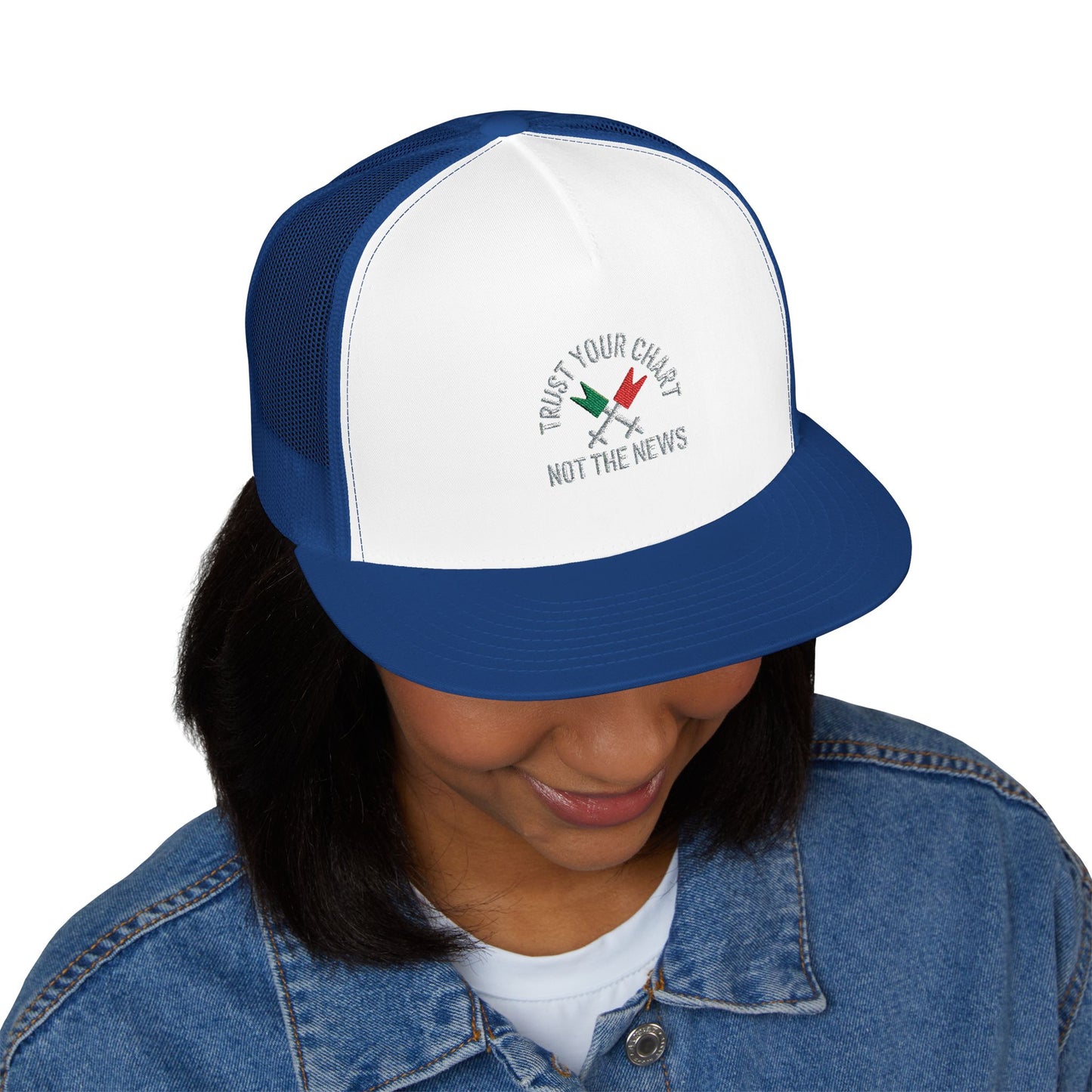 Trust Your Chart, Not the News” – Embroidered Minimalist Trading Dad - Candleholm