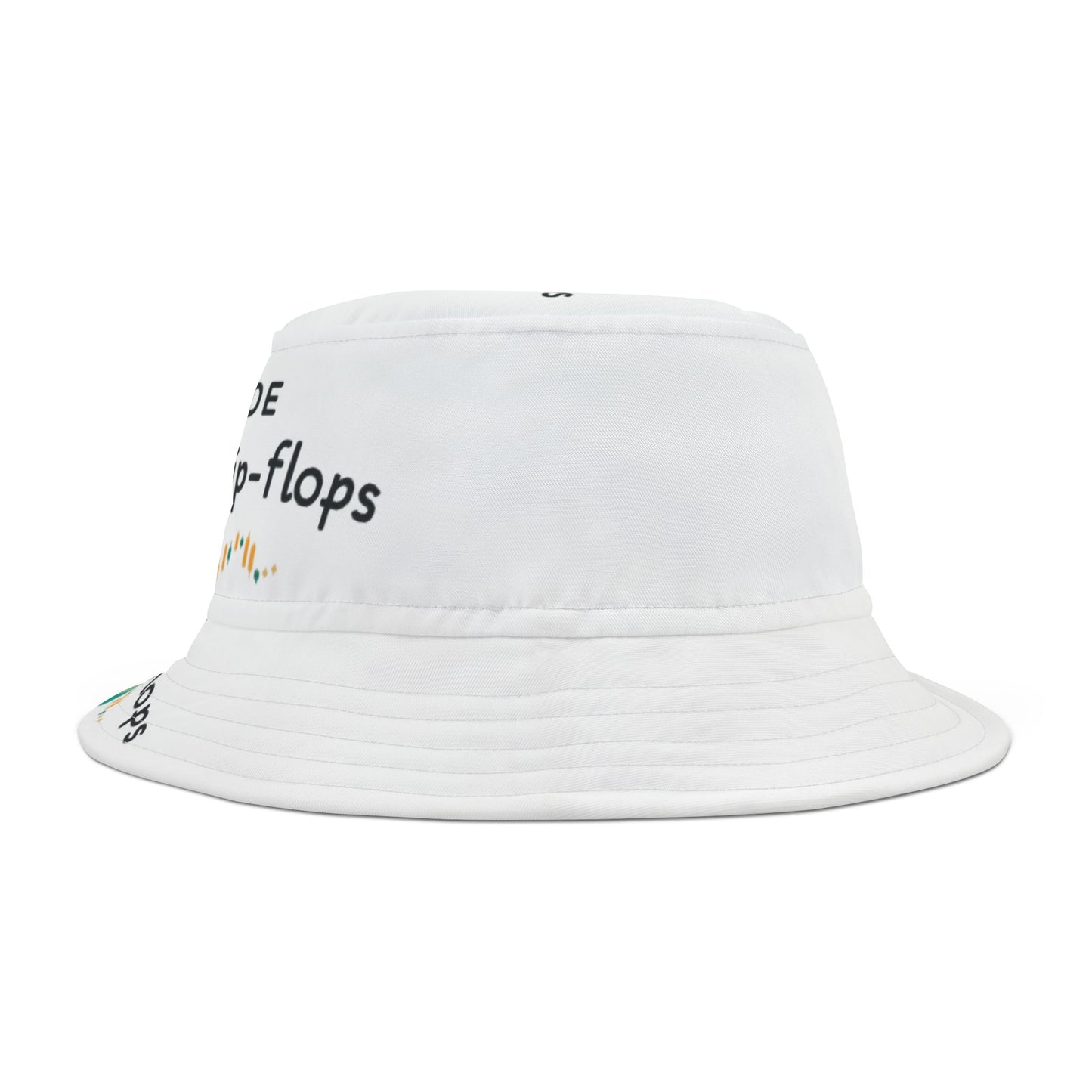 TRADE IN FLIP FLOPS All-Over Print Bucket Hat, Summer Fashion Accessory, Sun Protection Hat, Gift for Outdoorsy Friends, Trendy Beachwear - Candleholm