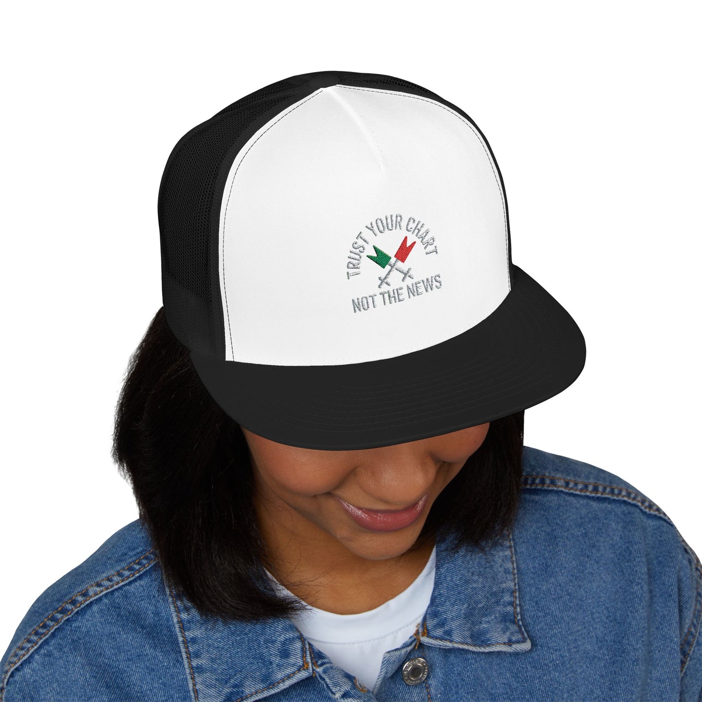 Trust Your Chart, Not the News” – Embroidered Minimalist Trading Dad - Candleholm