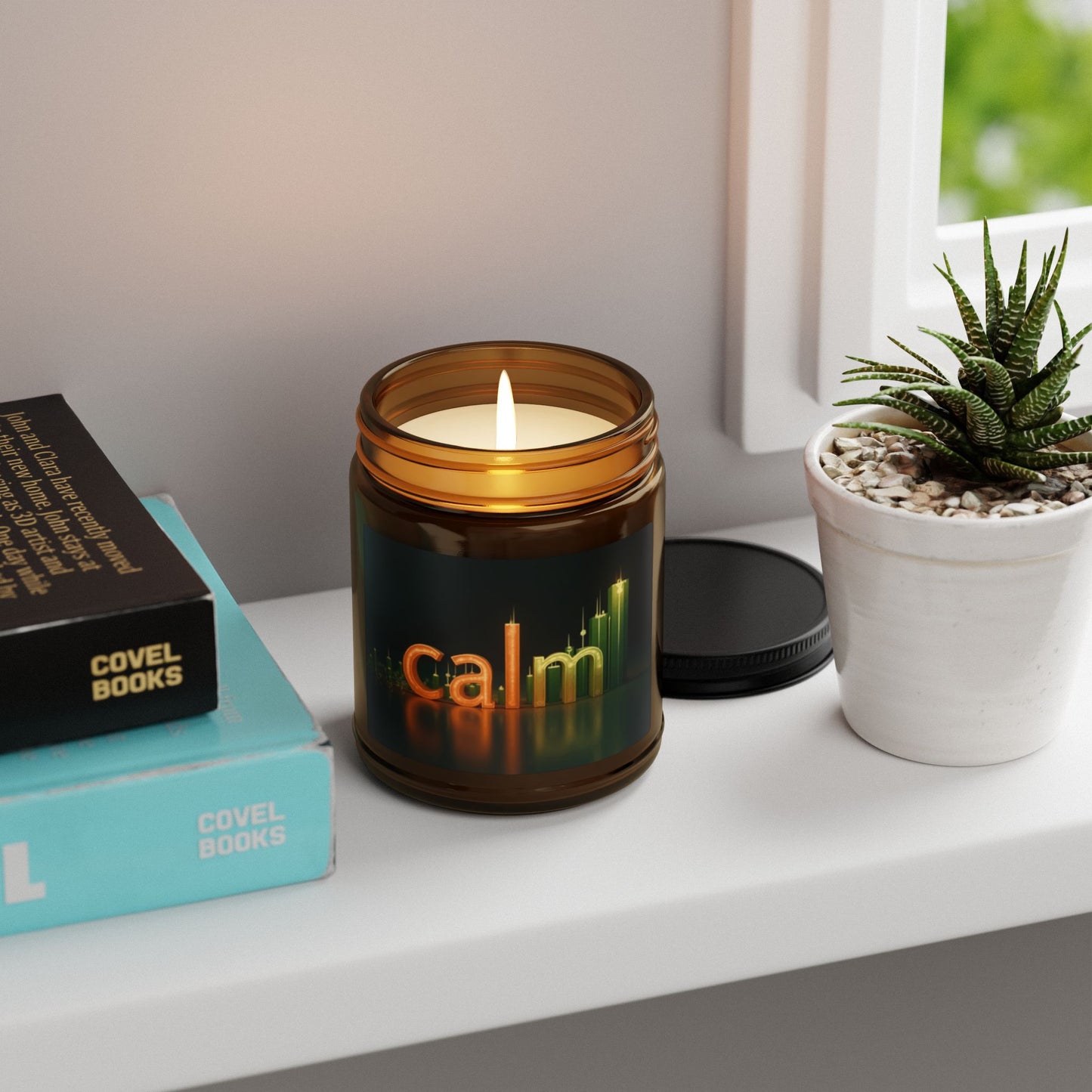 Calm Day Trading Scented Soy Candle | Aromatherapy Candle for Relaxation | Amber Jar - Candleholm