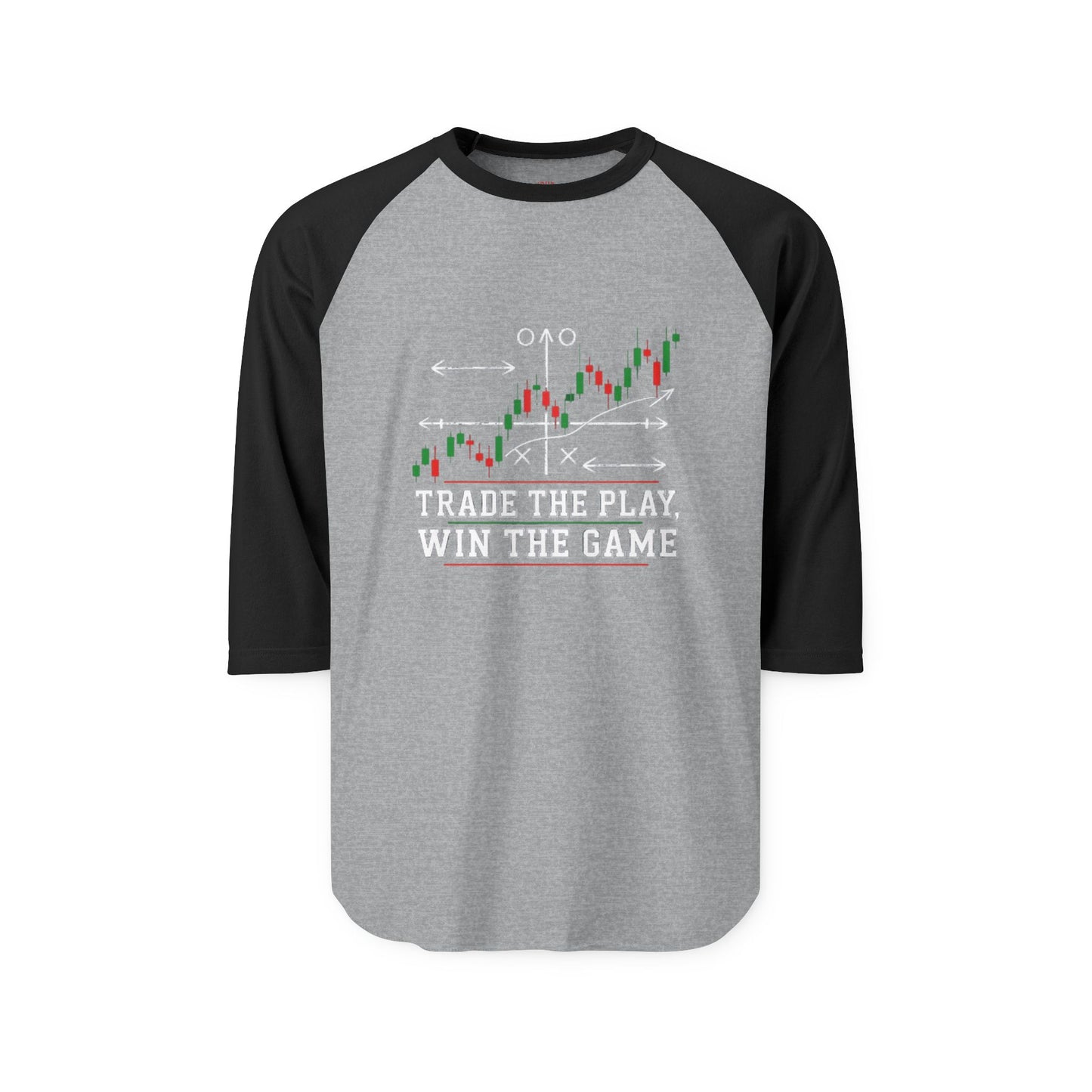 Trading Floor Stock Market Bull and Bear Three-Quarter Sleeve Raglan Shirt - Candleholm