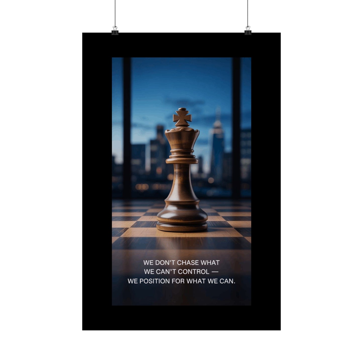 Vertical Poster - Matte Inspirational Artwork for Chess Enthusiasts and Strategists - Candleholm
