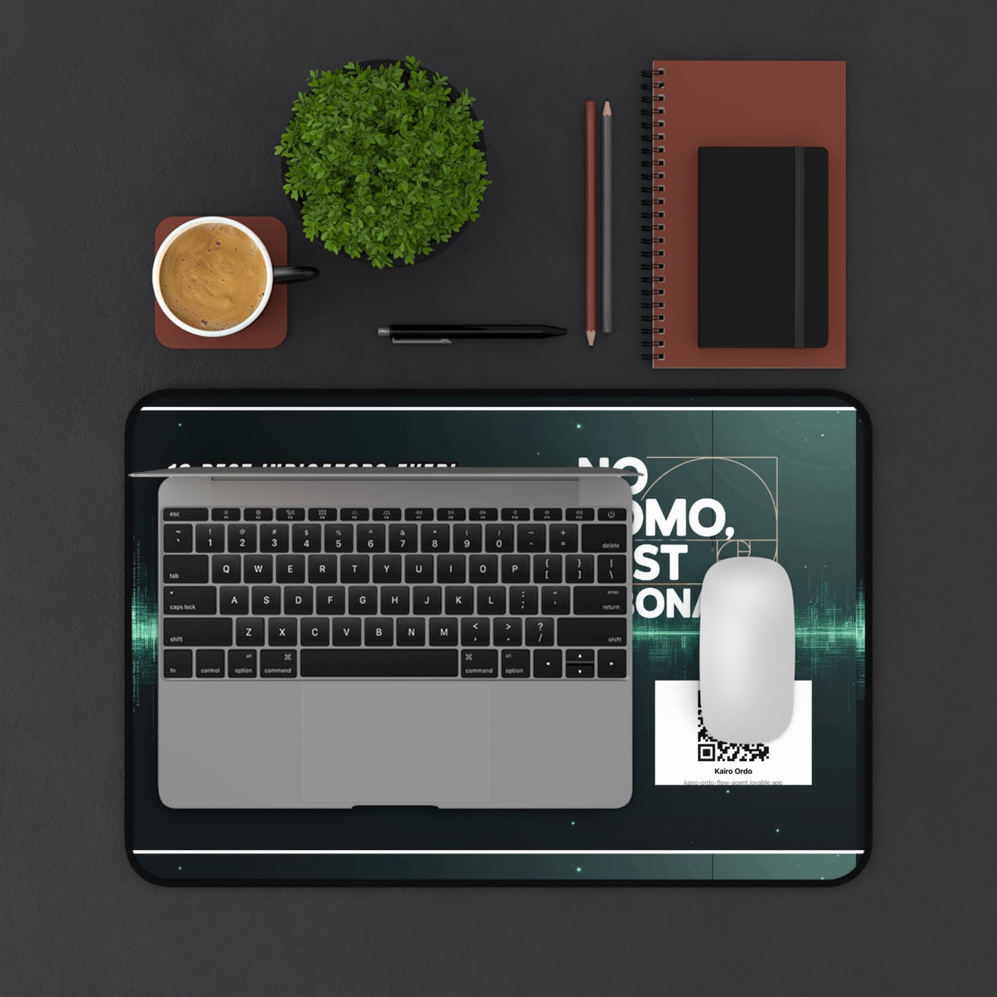 Fibonacci Trading Desk Mat - Stylish Mouse Pad for Traders - Candleholm