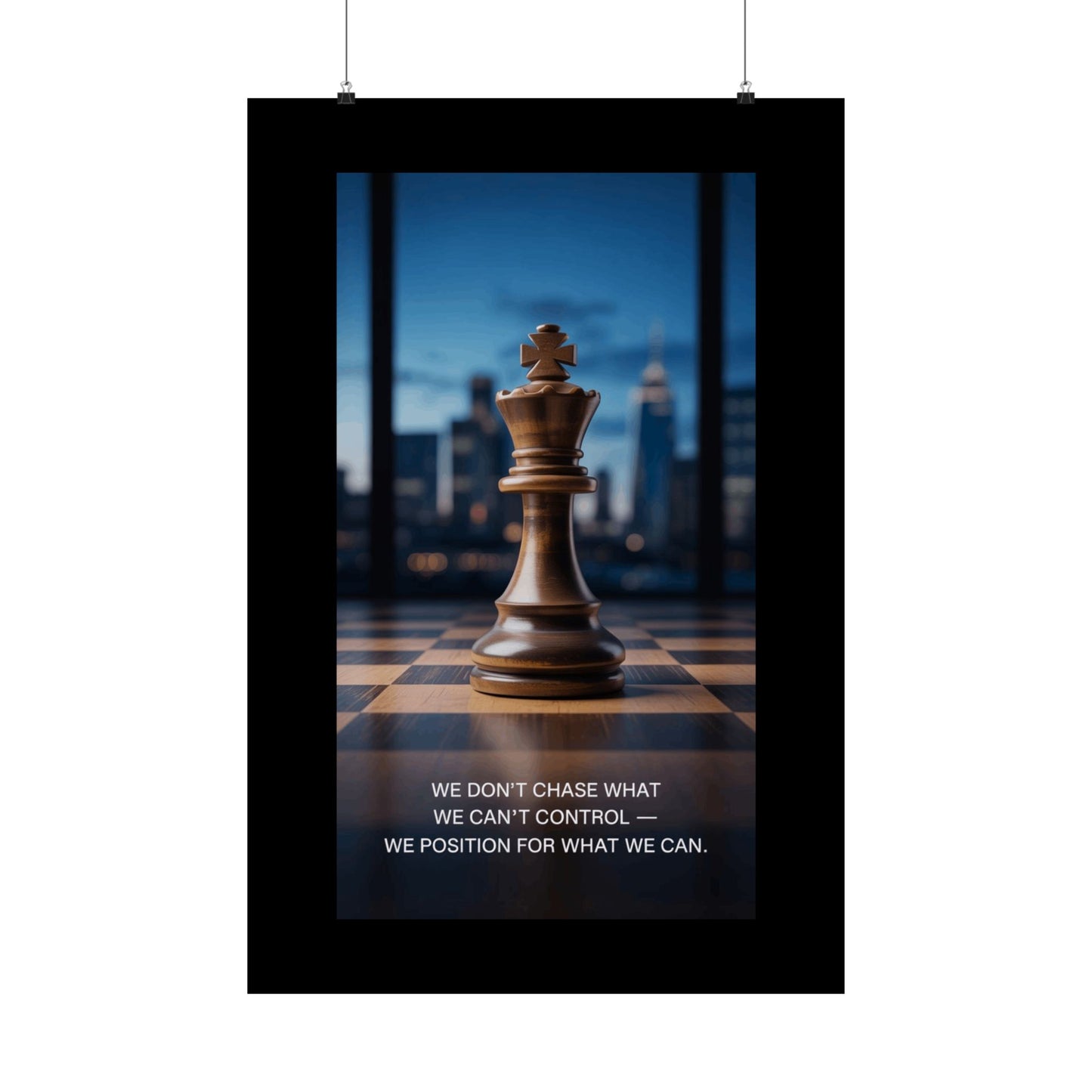 Vertical Poster - Matte Inspirational Artwork for Chess Enthusiasts and Strategists - Candleholm