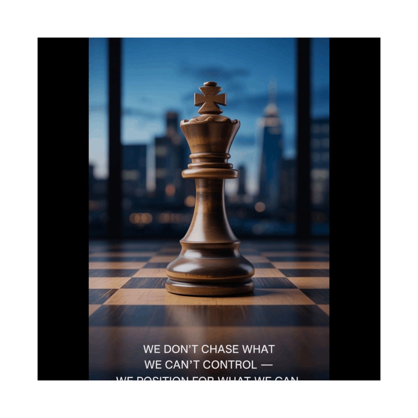 Vertical Poster - Matte Inspirational Artwork for Chess Enthusiasts and Strategists - Candleholm