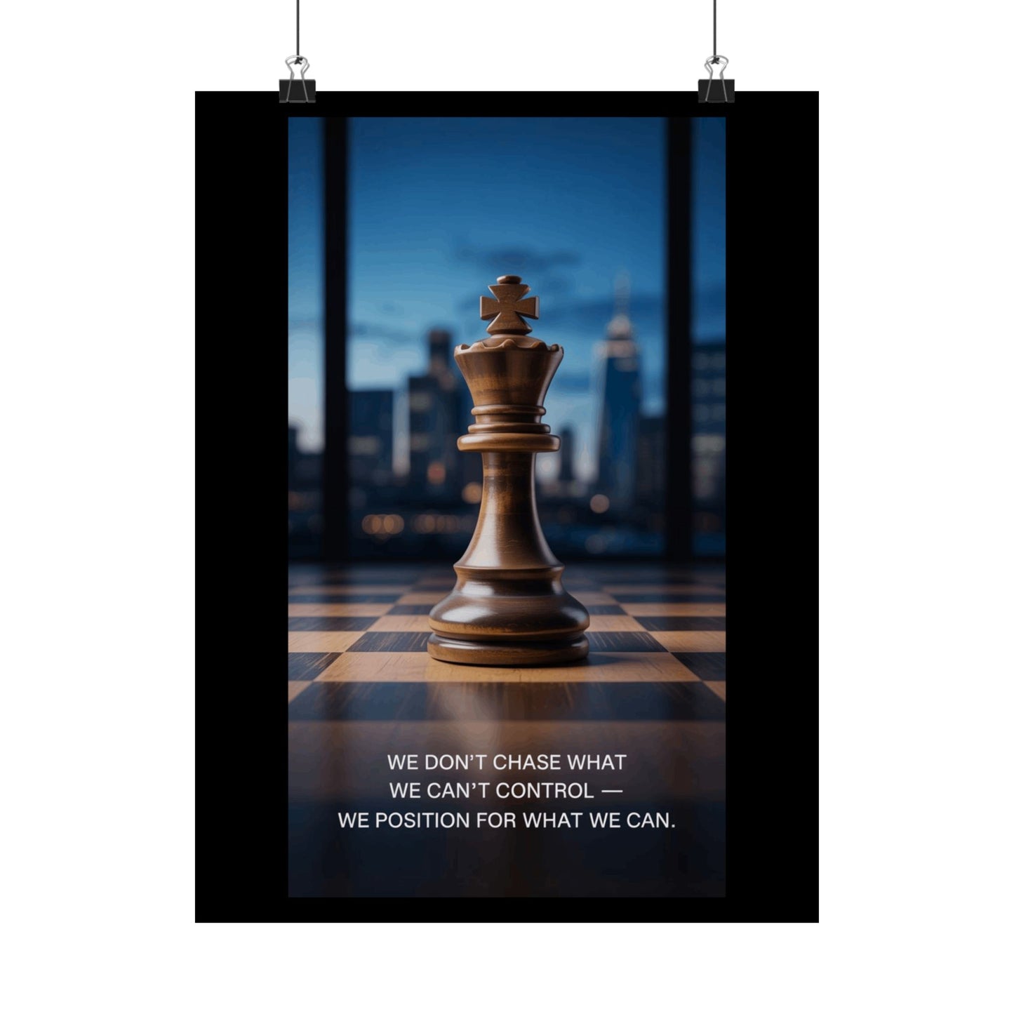 Vertical Poster - Matte Inspirational Artwork for Chess Enthusiasts and Strategists - Candleholm