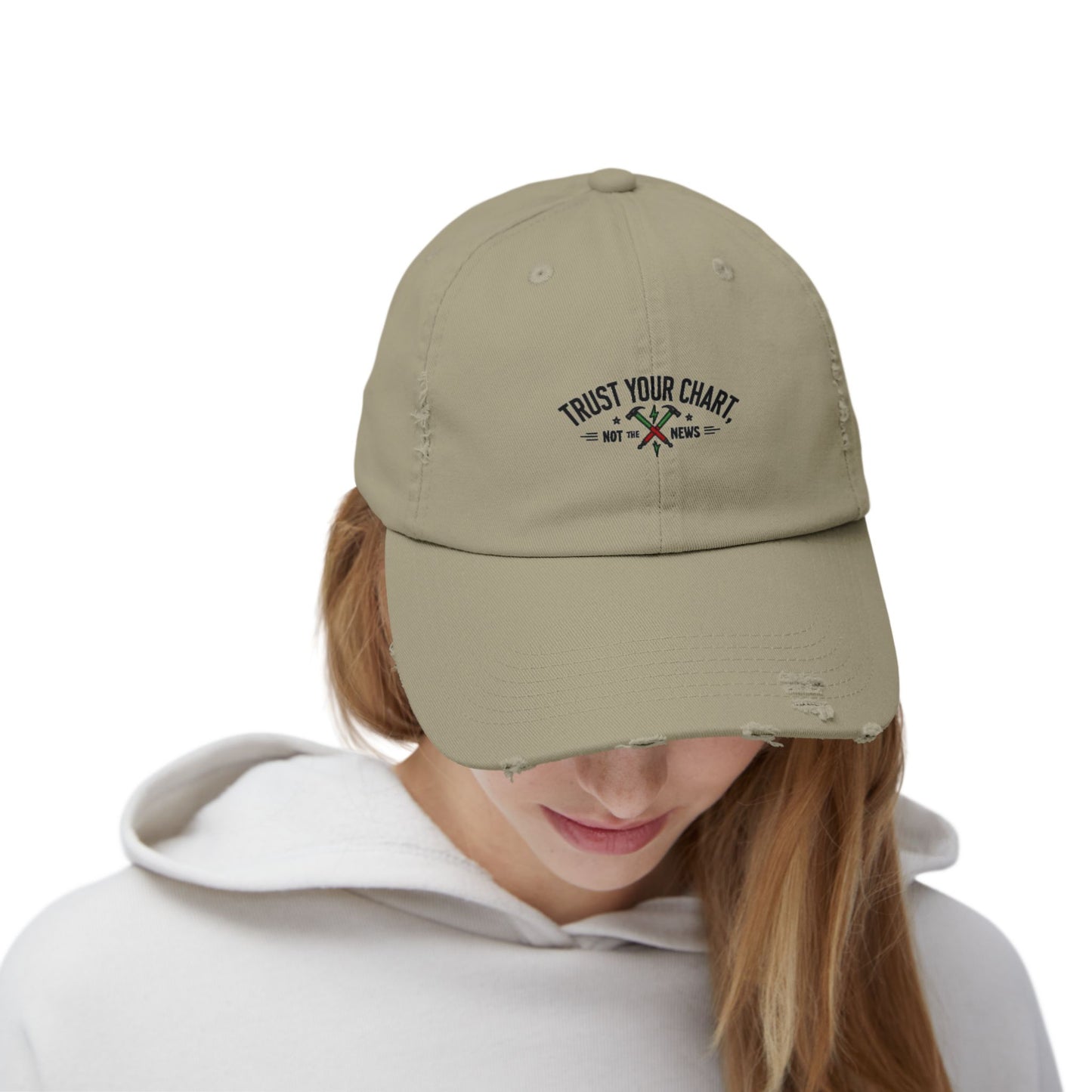 Trust Your Chart, Not the News” – Embroidered Minimalist Trading Dad Hat - Candleholm