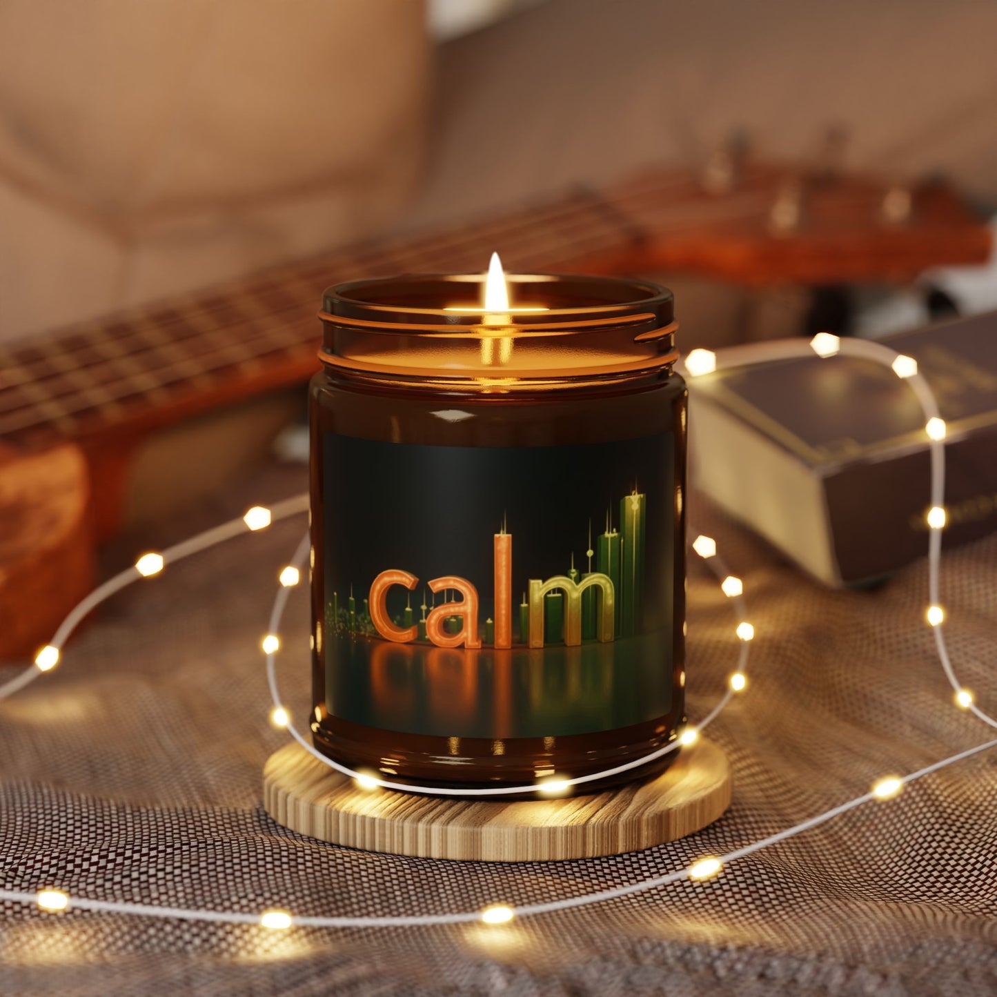 Calm Day Trading Scented Soy Candle | Aromatherapy Candle for Relaxation | Amber Jar - Candleholm