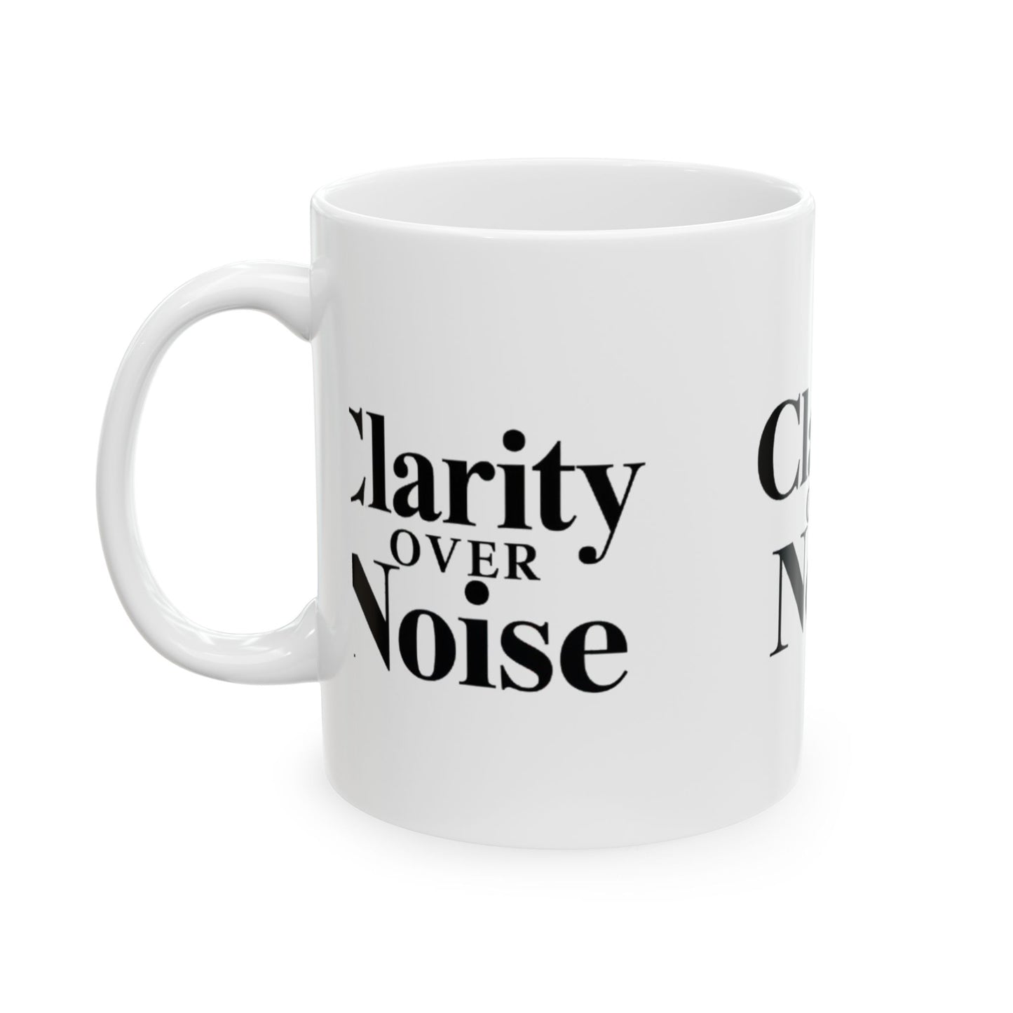 Clarity over noise trader’s Ceramic Mug, (11oz, 15oz) - Candleholm