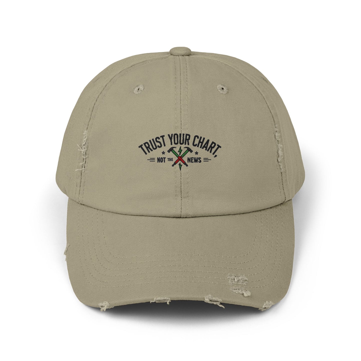 Trust Your Chart, Not the News” – Embroidered Minimalist Trading Dad Hat - Candleholm