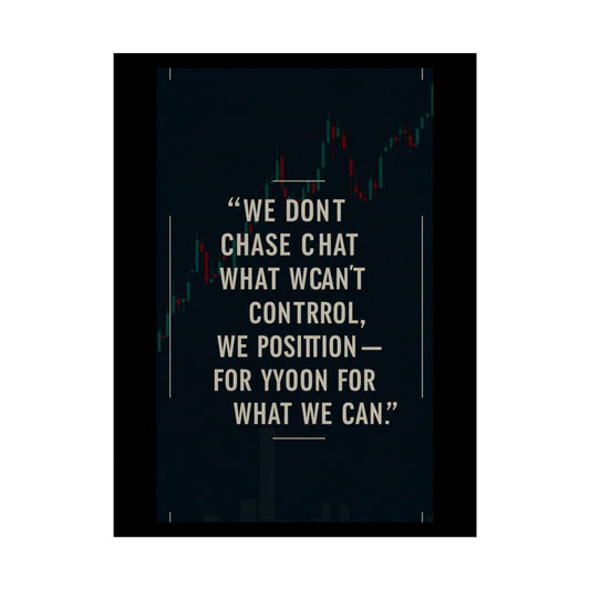 We Don’t Chase What We Can’t Control Art Poster, Motivational Quote Print, Modern Home Decor, Office Inspiration, Thoughtful Gift Idea - Candleholm