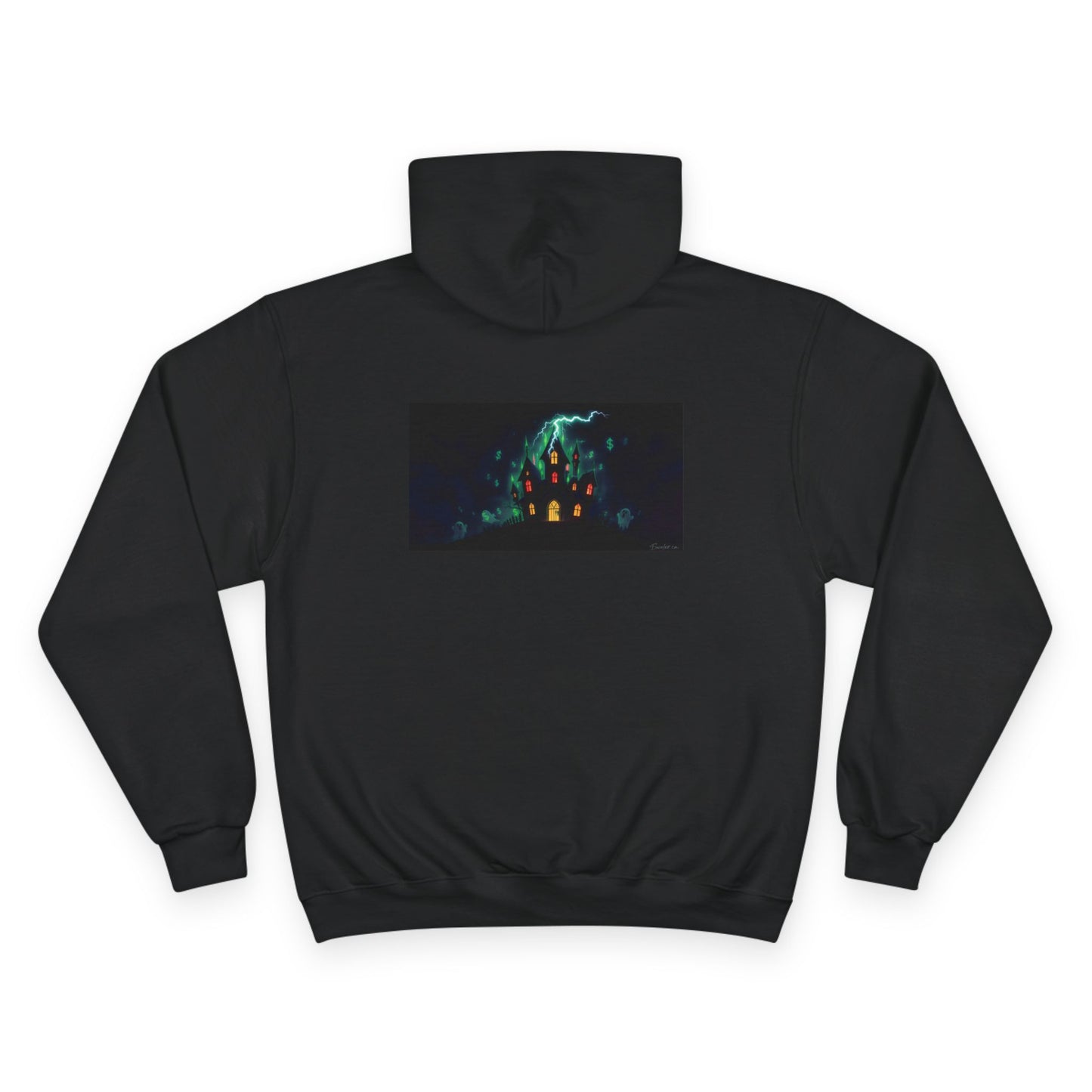 Haunted Chart – Ghosts of the Market Champion Hoodie, Cozy Sweatshirt, Perfect for Fall, Halloween, Bonfire Nights, Unique Gift for Nature Lovers - Candleholm