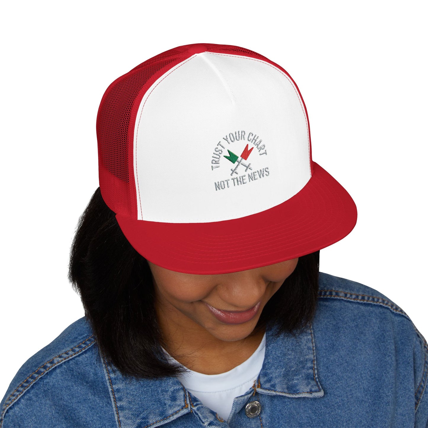 Trust Your Chart, Not the News” – Embroidered Minimalist Trading Dad - Candleholm