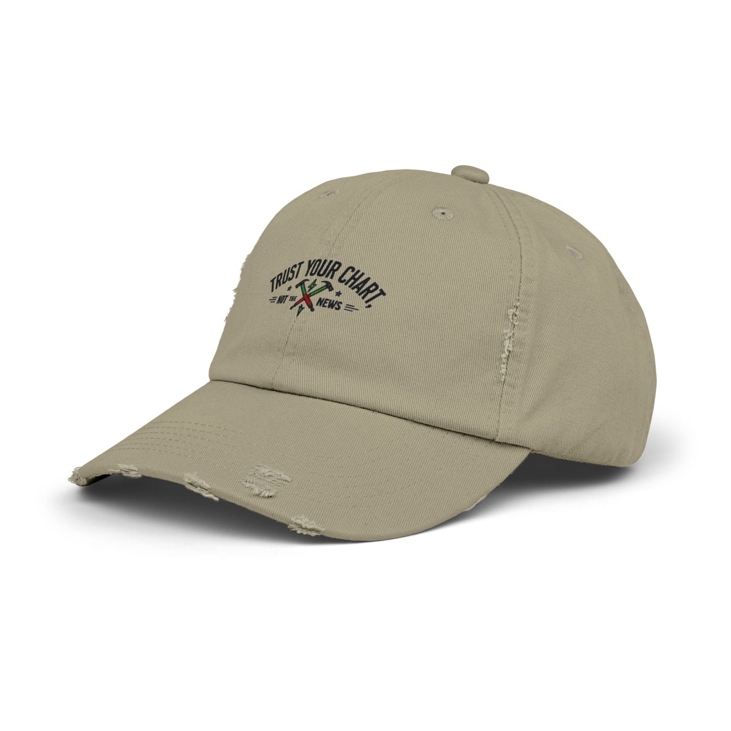 Trust Your Chart, Not the News” – Embroidered Minimalist Trading Dad Hat - Candleholm