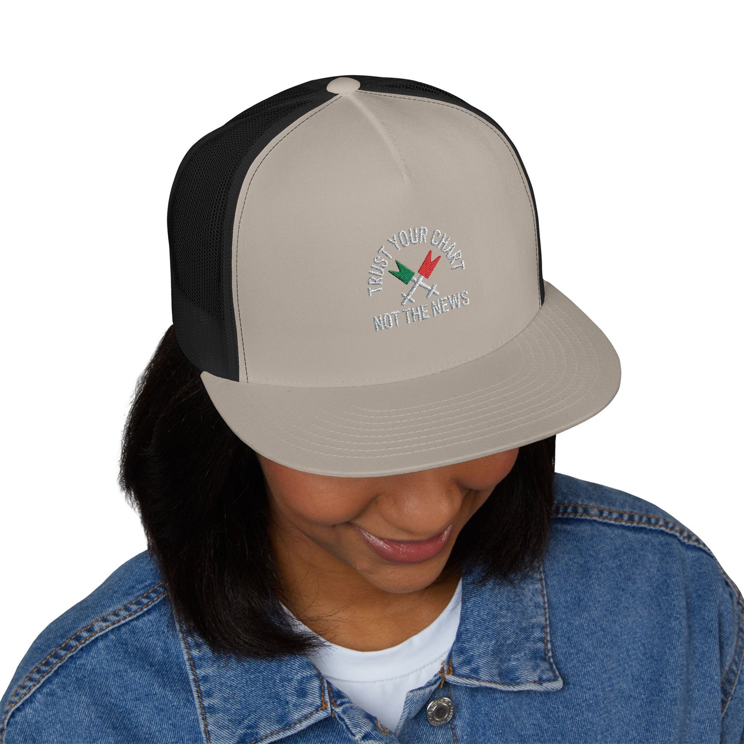 Trust Your Chart, Not the News” – Embroidered Minimalist Trading Dad - Candleholm