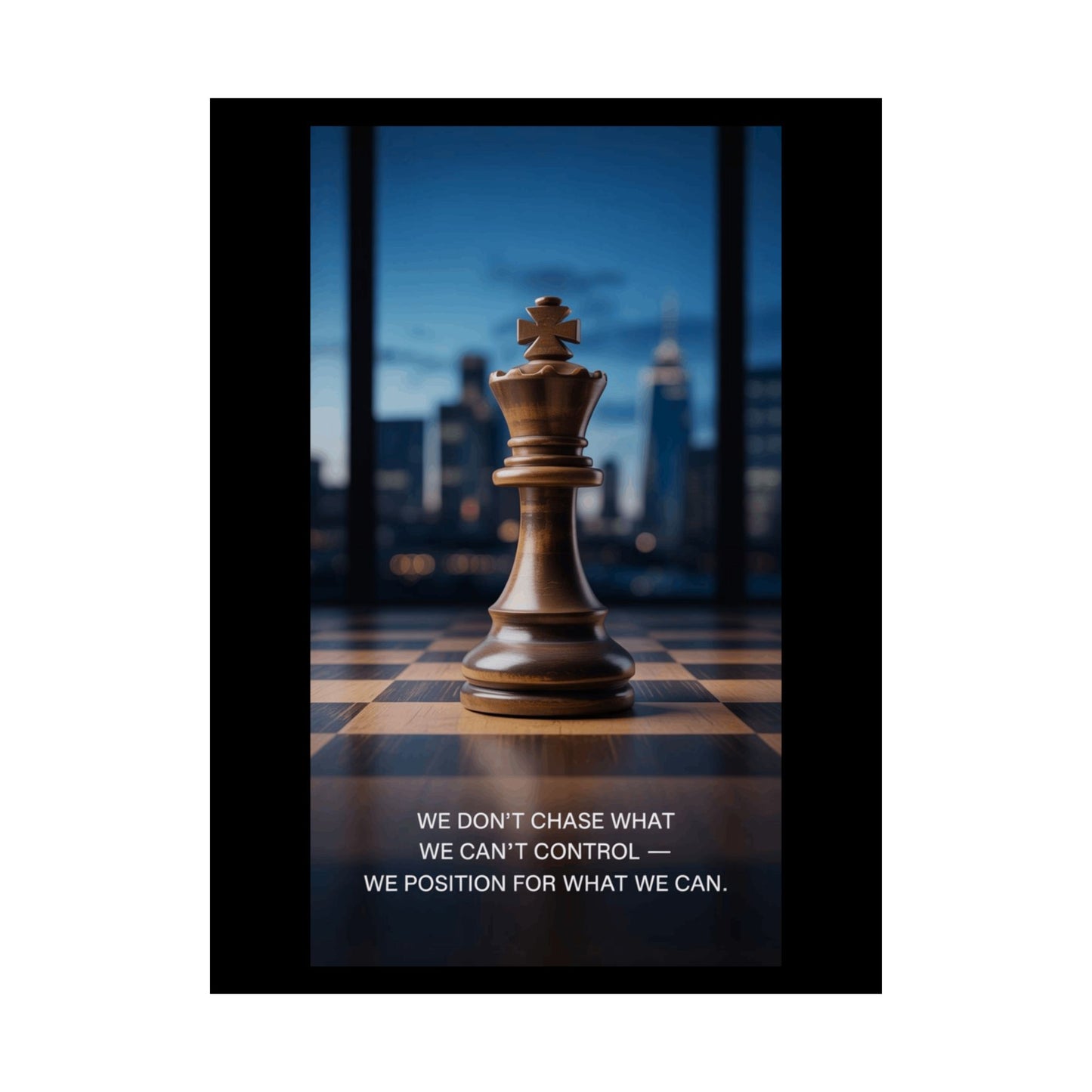 Vertical Poster - Matte Inspirational Artwork for Chess Enthusiasts and Strategists - Candleholm