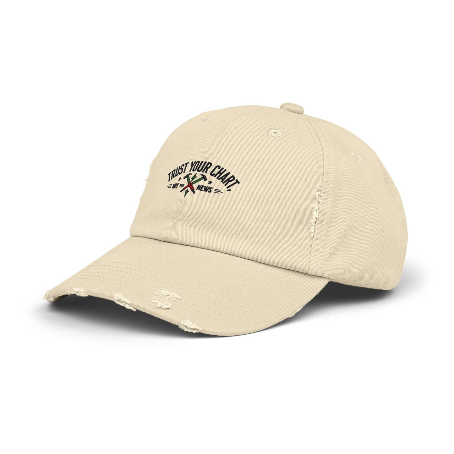 Trust Your Chart, Not the News” – Embroidered Minimalist Trading Dad Hat - Candleholm