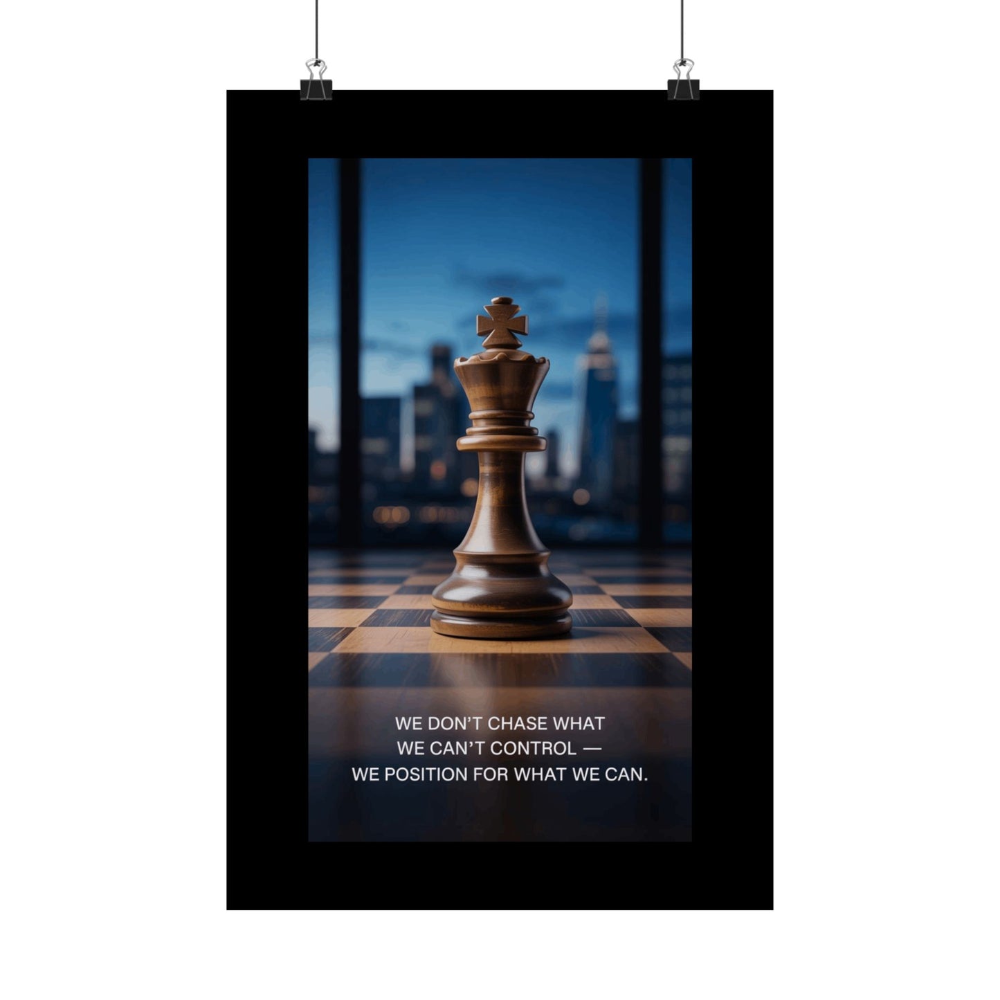 Vertical Poster - Matte Inspirational Artwork for Chess Enthusiasts and Strategists - Candleholm