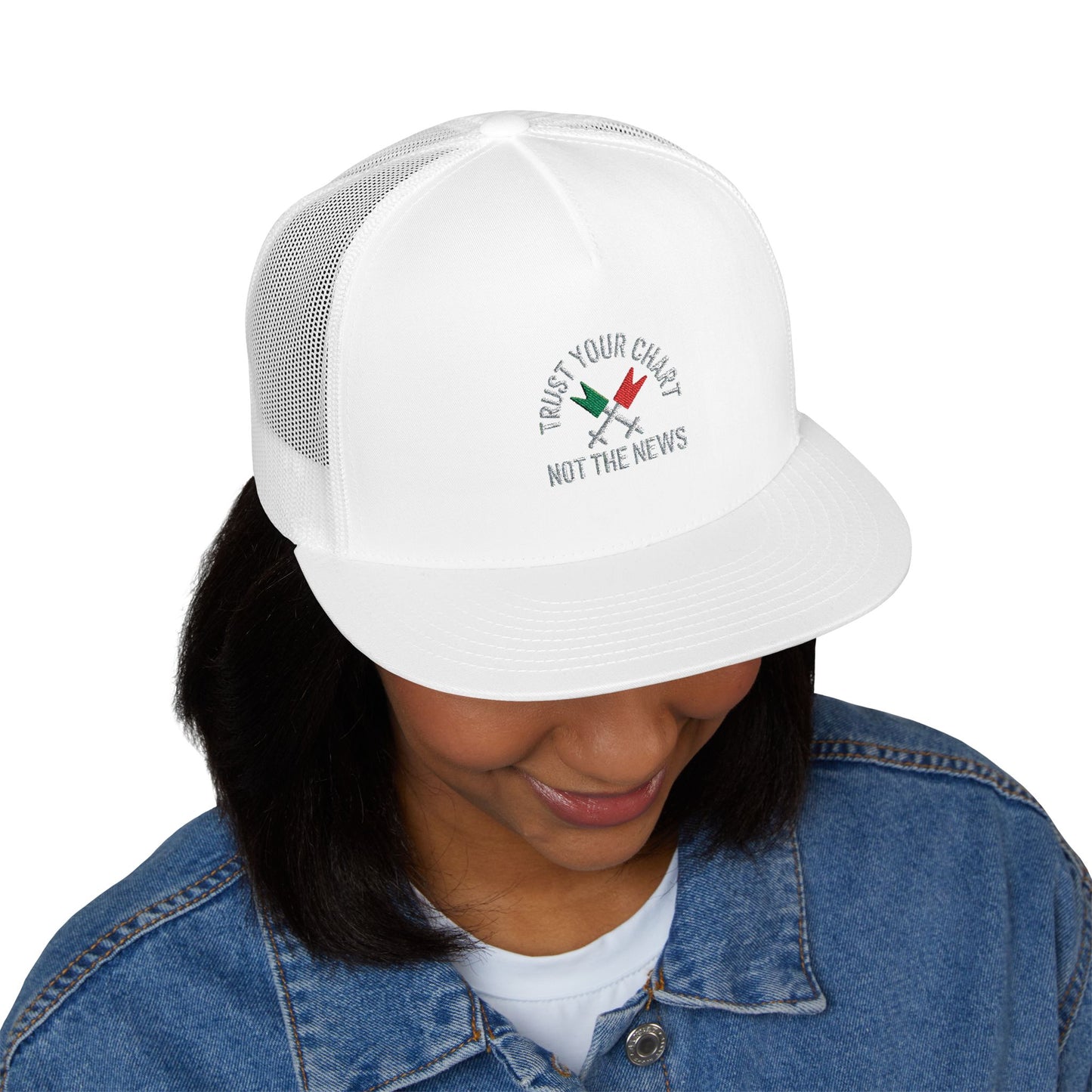 Trust Your Chart, Not the News” – Embroidered Minimalist Trading Dad - Candleholm
