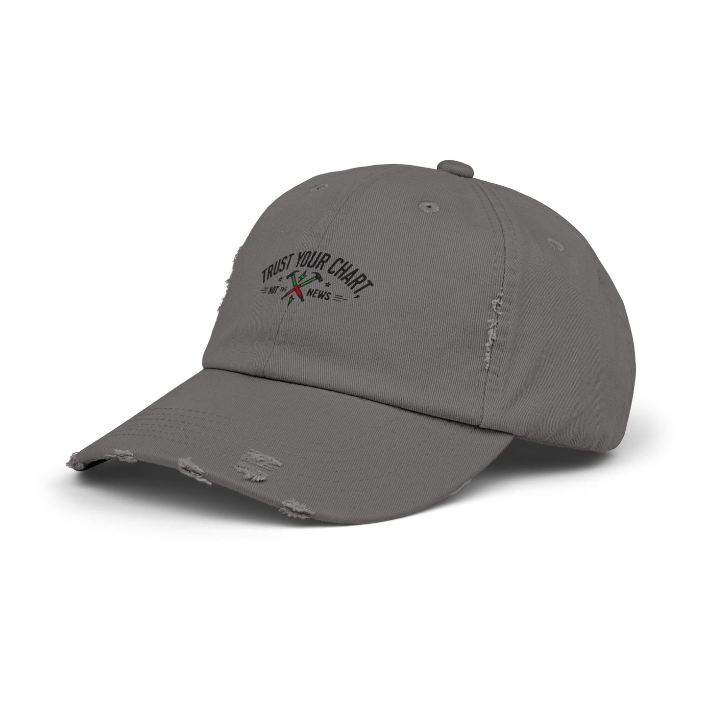 Trust Your Chart, Not the News” – Embroidered Minimalist Trading Dad Hat - Candleholm