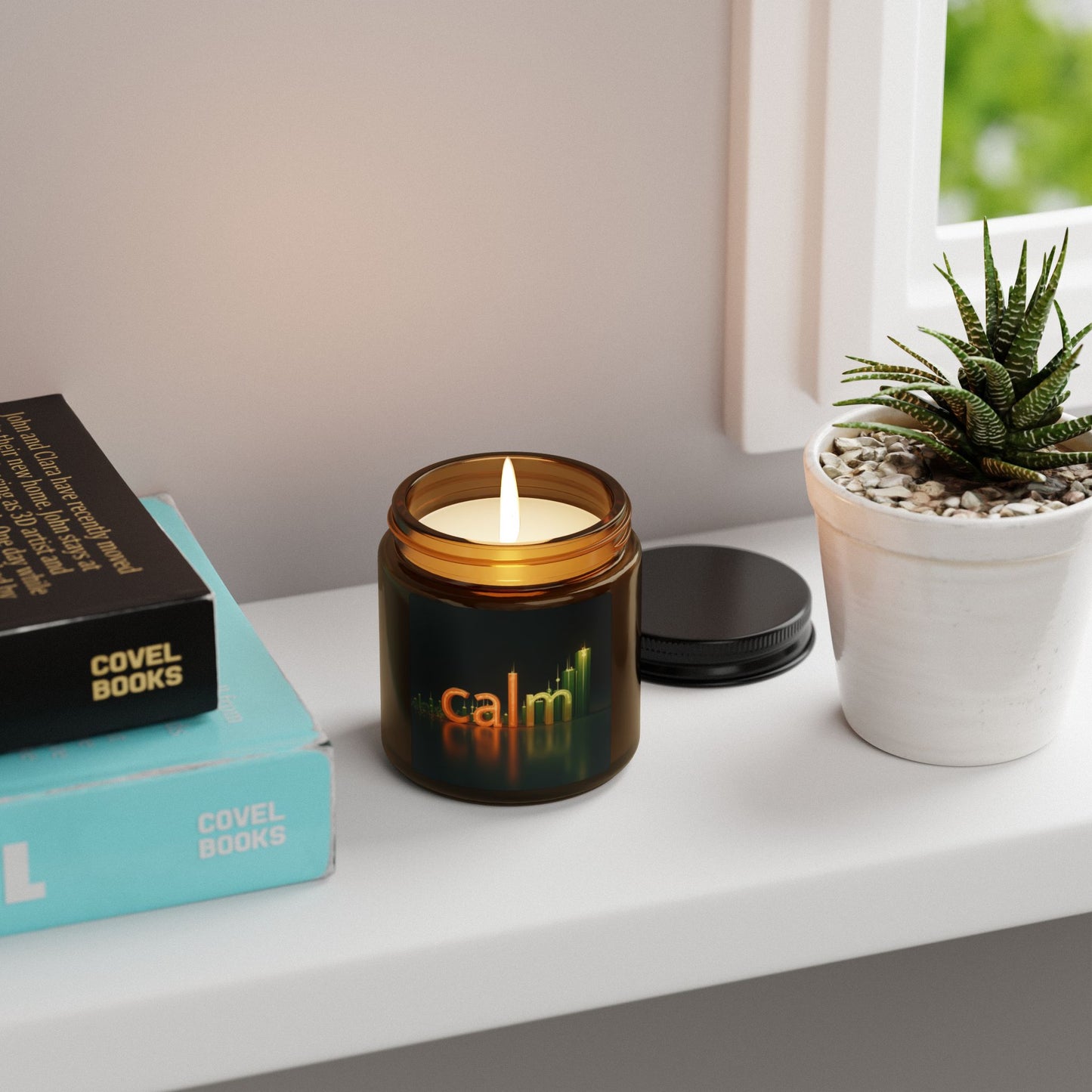 Calm Day Trading Scented Soy Candle | Aromatherapy Candle for Relaxation | Amber Jar - Candleholm