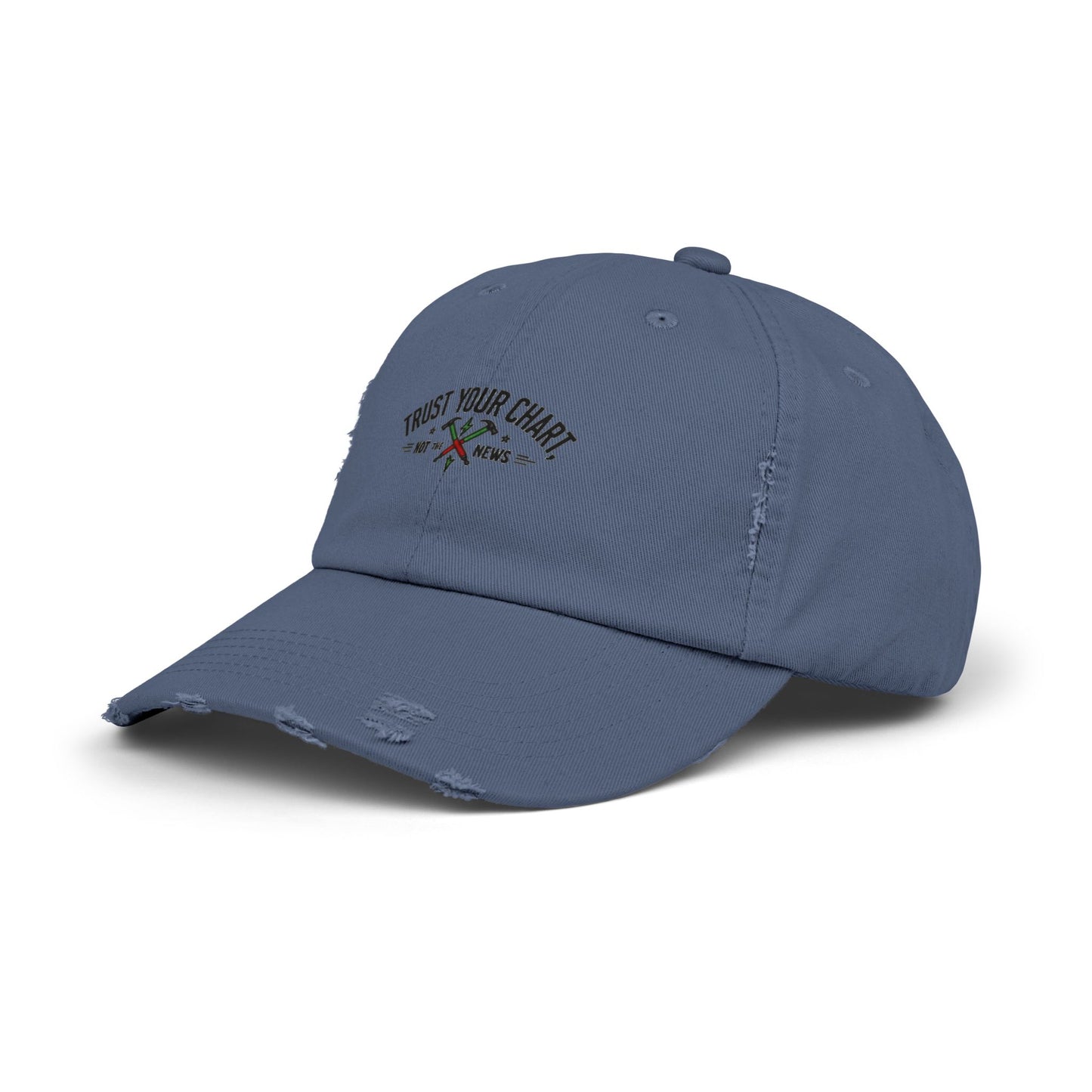 Trust Your Chart, Not the News” – Embroidered Minimalist Trading Dad Hat - Candleholm