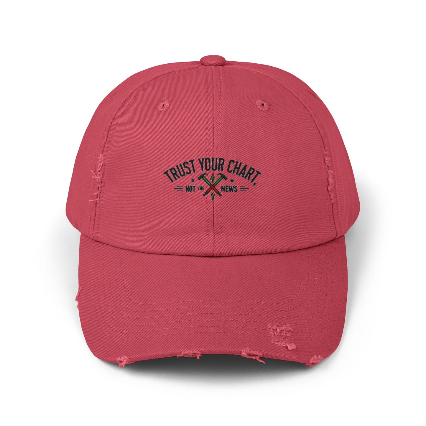 Trust Your Chart, Not the News” – Embroidered Minimalist Trading Dad Hat - Candleholm
