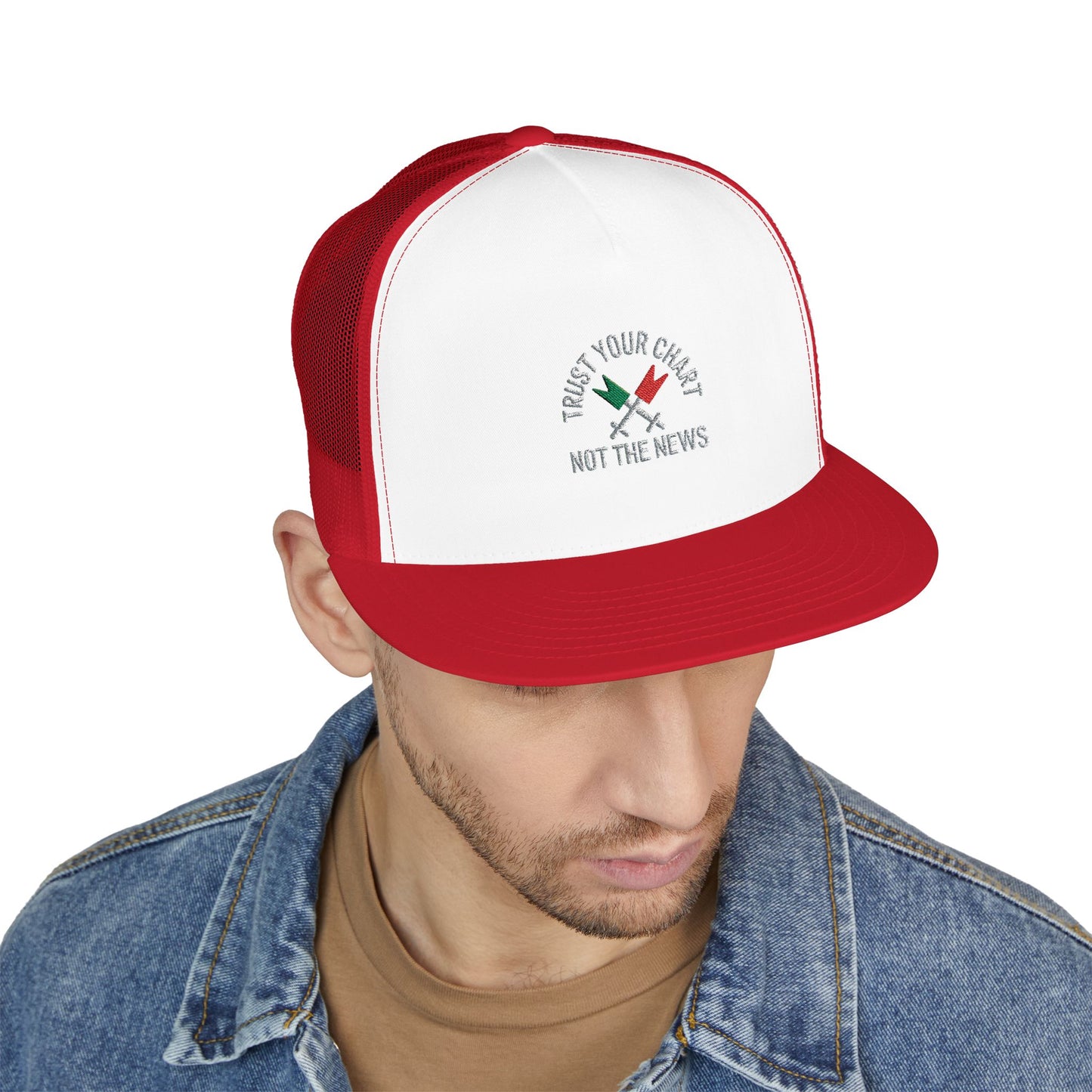 Trust Your Chart, Not the News” – Embroidered Minimalist Trading Dad - Candleholm