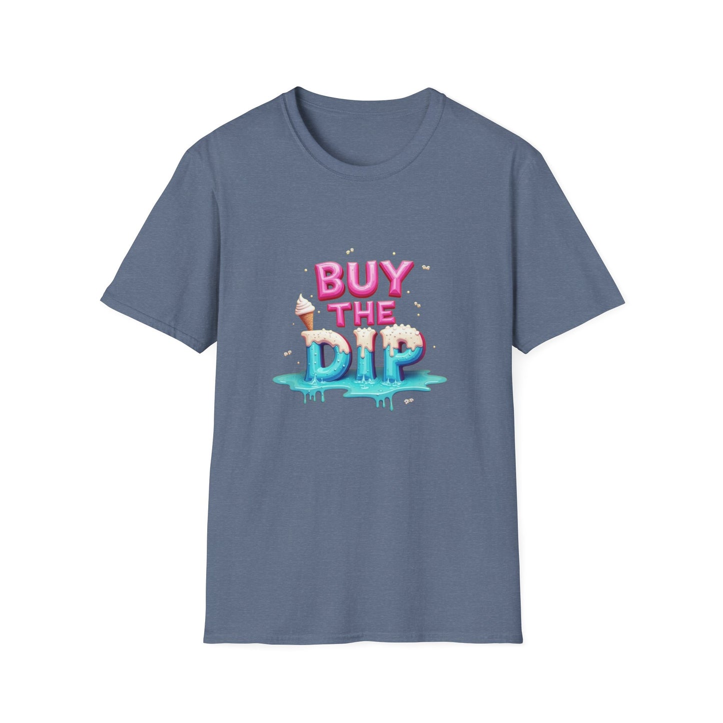 Buy The Dip Unisex Softstyle T-Shirt | Trendy Investment Tee, Crypto Apparel, Casual Wear, Gift for Traders, Financial Humor - Candleholm