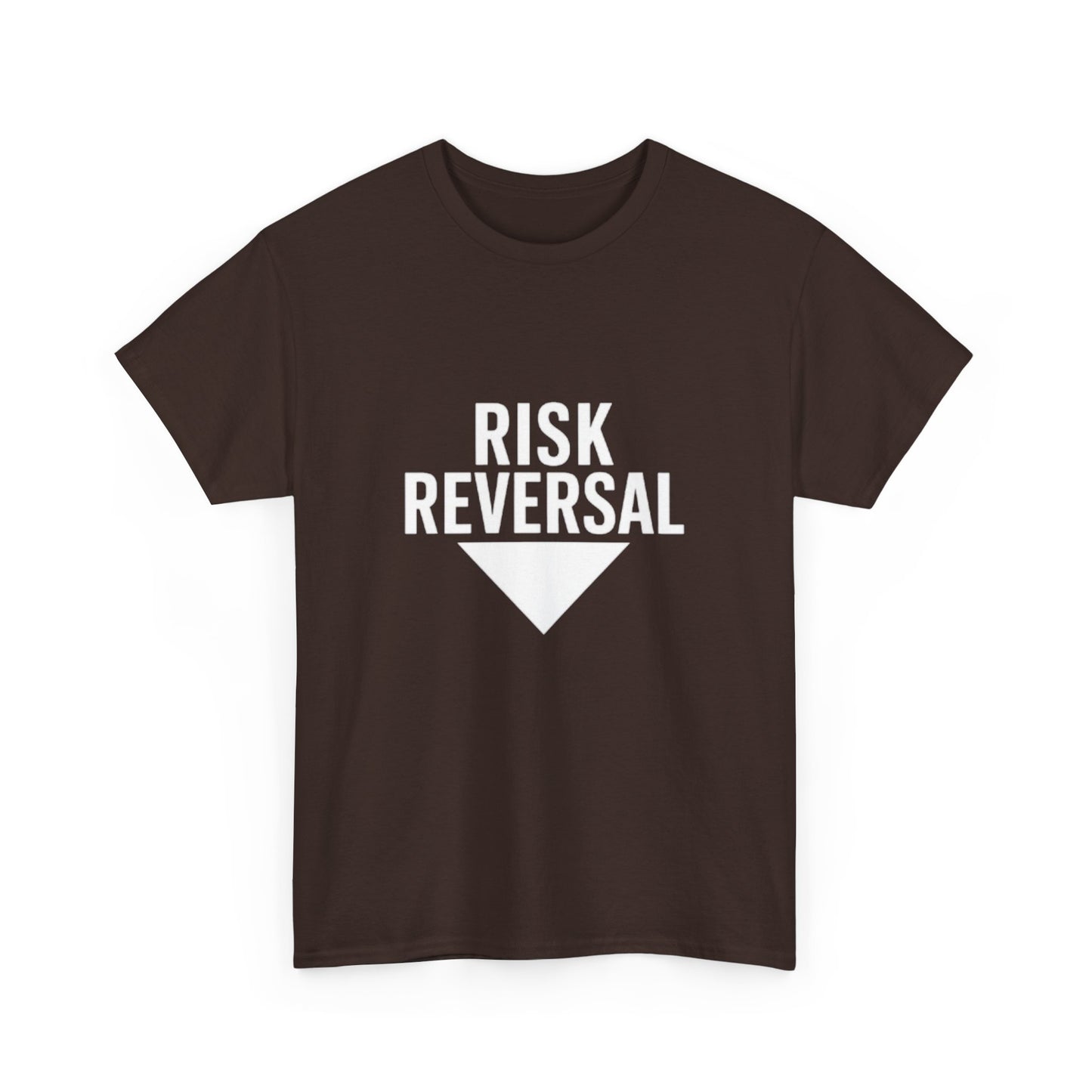 Risk Reversal Unisex Heavy Cotton Tee, Casual Graphic T-Shirt, Motivational Shirt, Relaxed Fit Tee, Thought-Provoking Wear - Candleholm