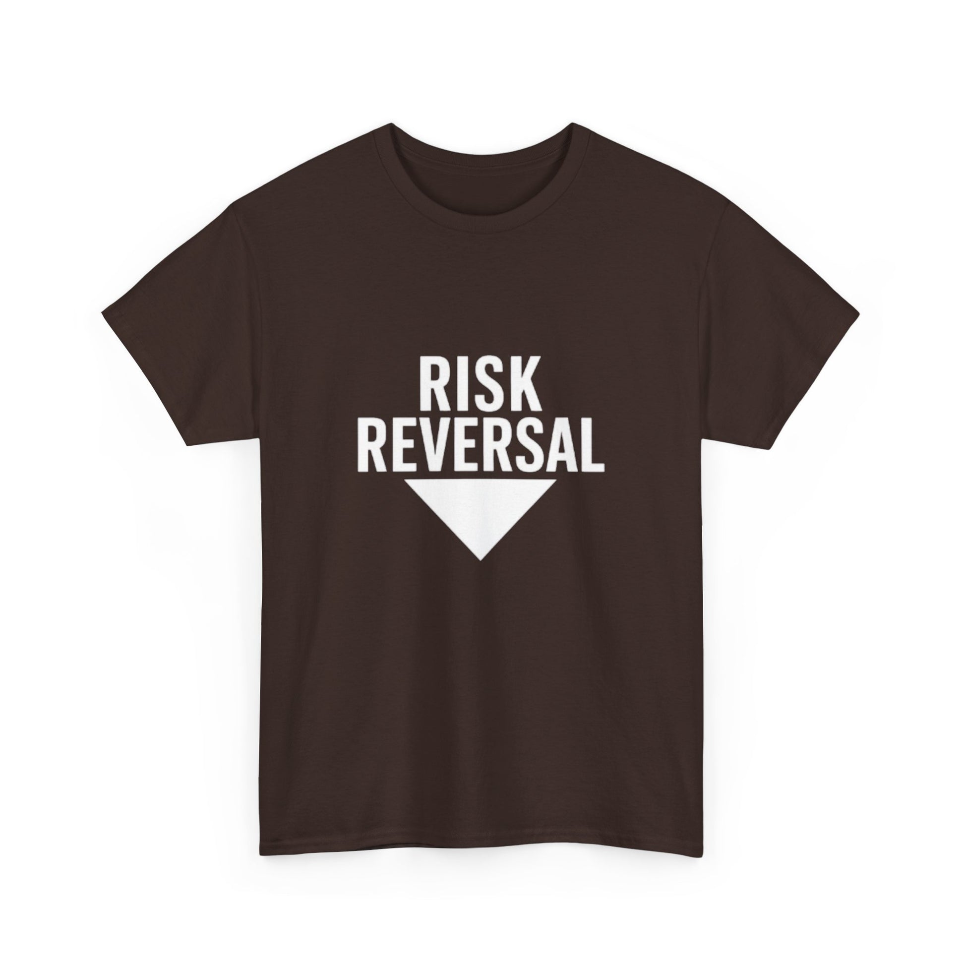 Risk Reversal Unisex Heavy Cotton Tee, Casual Graphic T-Shirt, Motivational Shirt, Relaxed Fit Tee, Thought-Provoking Wear - Candleholm
