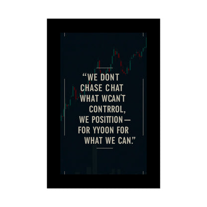 We Don’t Chase What We Can’t Control Art Poster, Motivational Quote Print, Modern Home Decor, Office Inspiration, Thoughtful Gift Idea - Candleholm