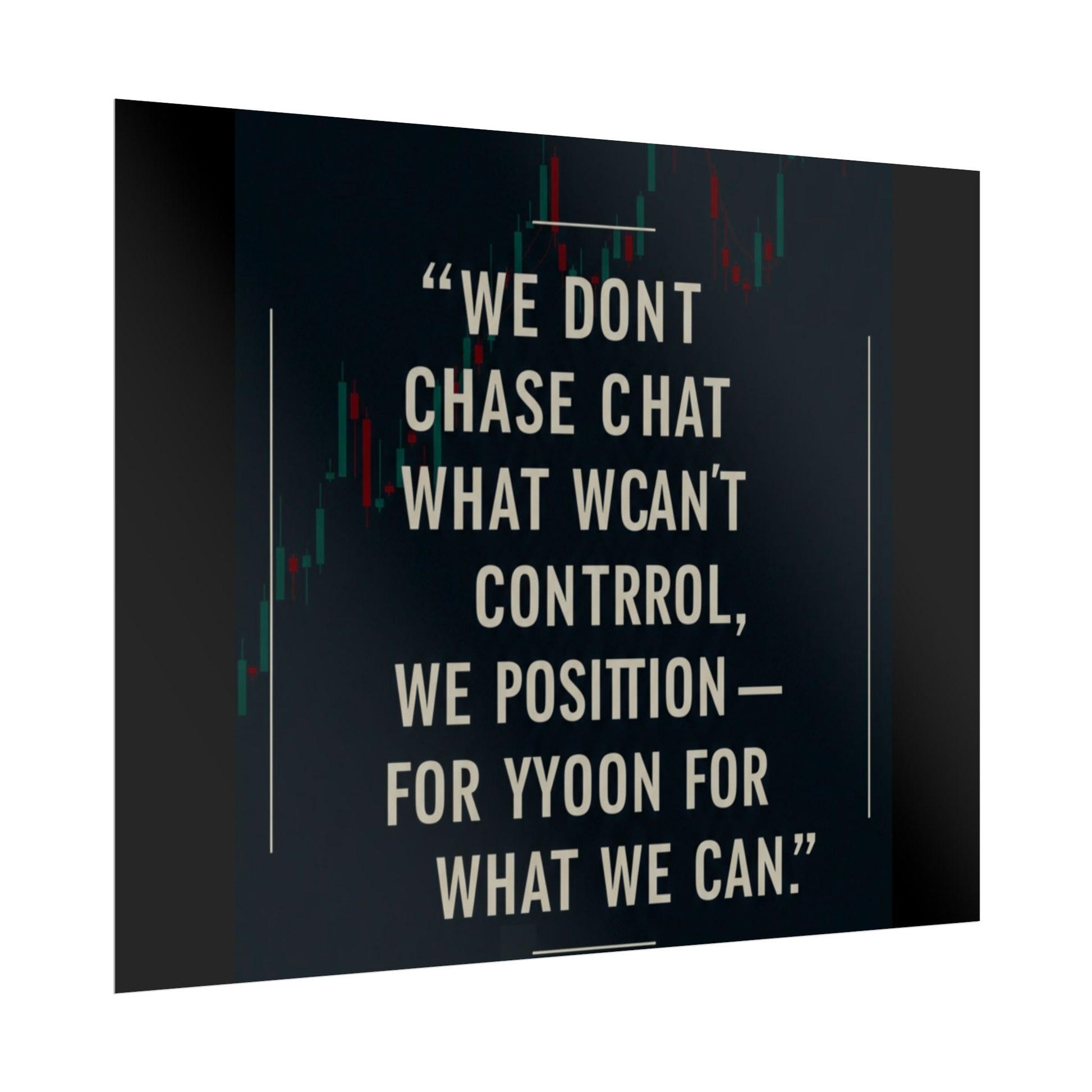 We Don’t Chase What We Can’t Control Art Poster, Motivational Quote Print, Modern Home Decor, Office Inspiration, Thoughtful Gift Idea - Candleholm