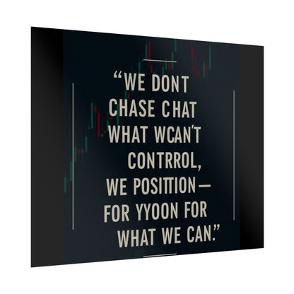 We Don’t Chase What We Can’t Control Art Poster, Motivational Quote Print, Modern Home Decor, Office Inspiration, Thoughtful Gift Idea - Candleholm