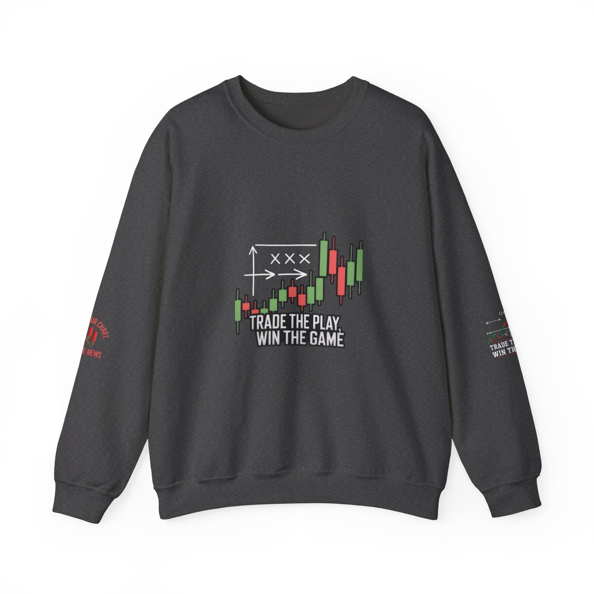 Market Playbook Sweatshirt - Chalkboard Football Trader Fall Uniform - Candleholm