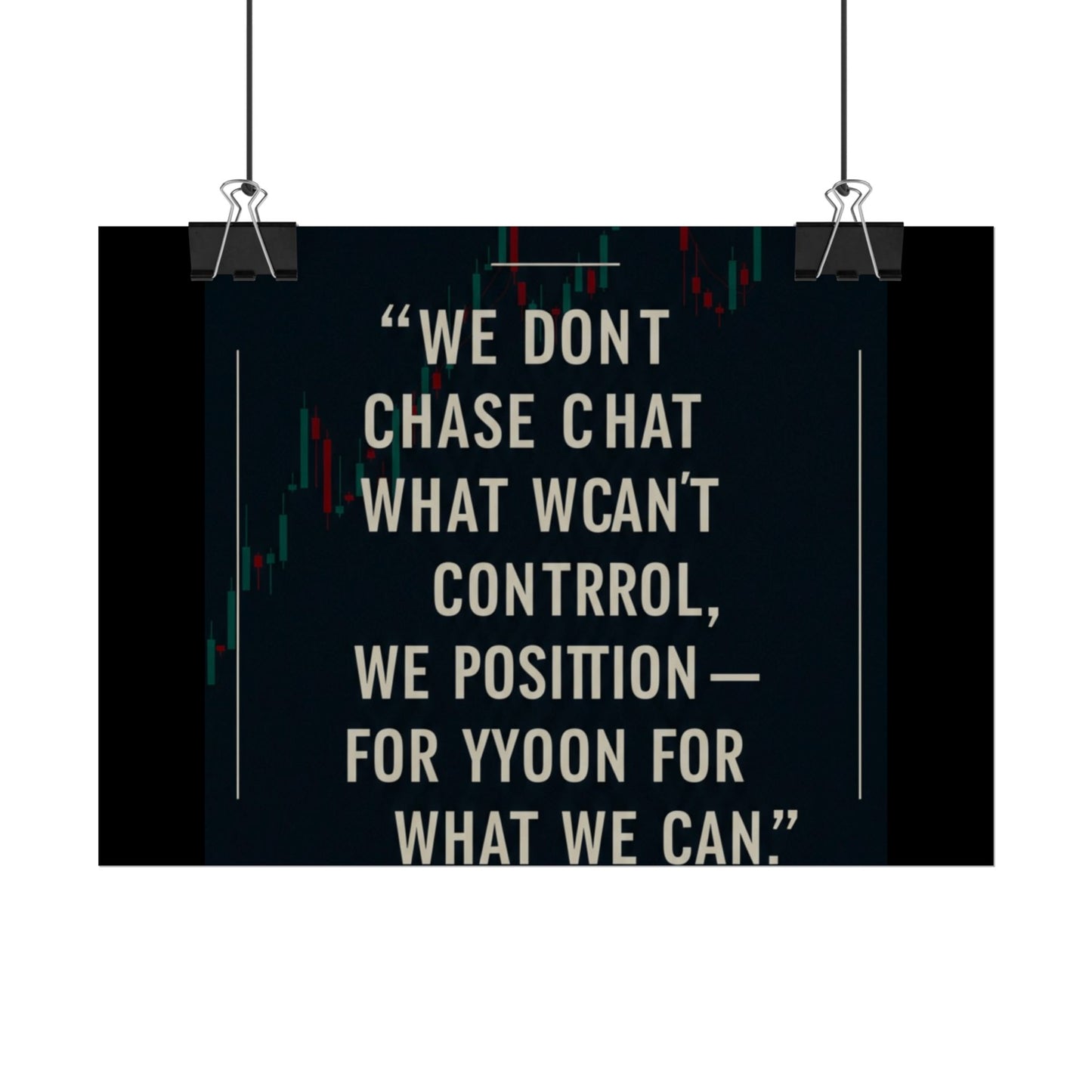 We Don’t Chase What We Can’t Control Art Poster, Motivational Quote Print, Modern Home Decor, Office Inspiration, Thoughtful Gift Idea - Candleholm