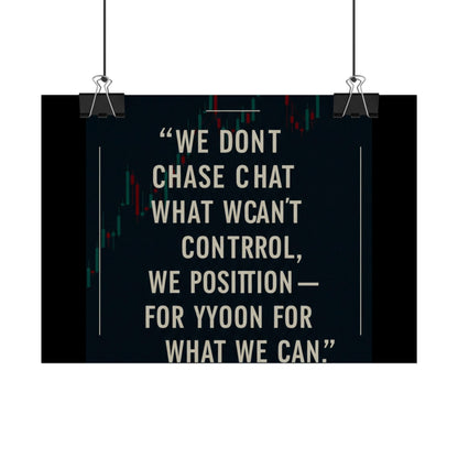 We Don’t Chase What We Can’t Control Art Poster, Motivational Quote Print, Modern Home Decor, Office Inspiration, Thoughtful Gift Idea - Candleholm