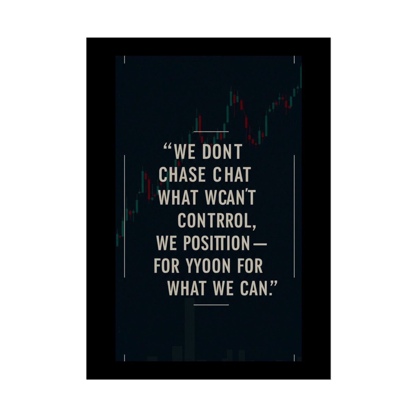 We Don’t Chase What We Can’t Control Art Poster, Motivational Quote Print, Modern Home Decor, Office Inspiration, Thoughtful Gift Idea - Candleholm