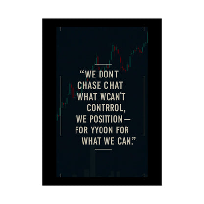We Don’t Chase What We Can’t Control Art Poster, Motivational Quote Print, Modern Home Decor, Office Inspiration, Thoughtful Gift Idea - Candleholm