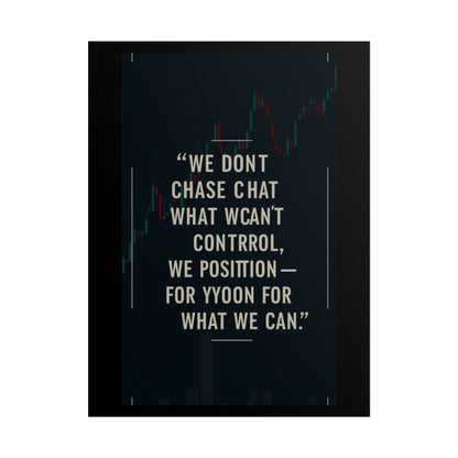 We Don’t Chase What We Can’t Control Art Poster, Motivational Quote Print, Modern Home Decor, Office Inspiration, Thoughtful Gift Idea - Candleholm