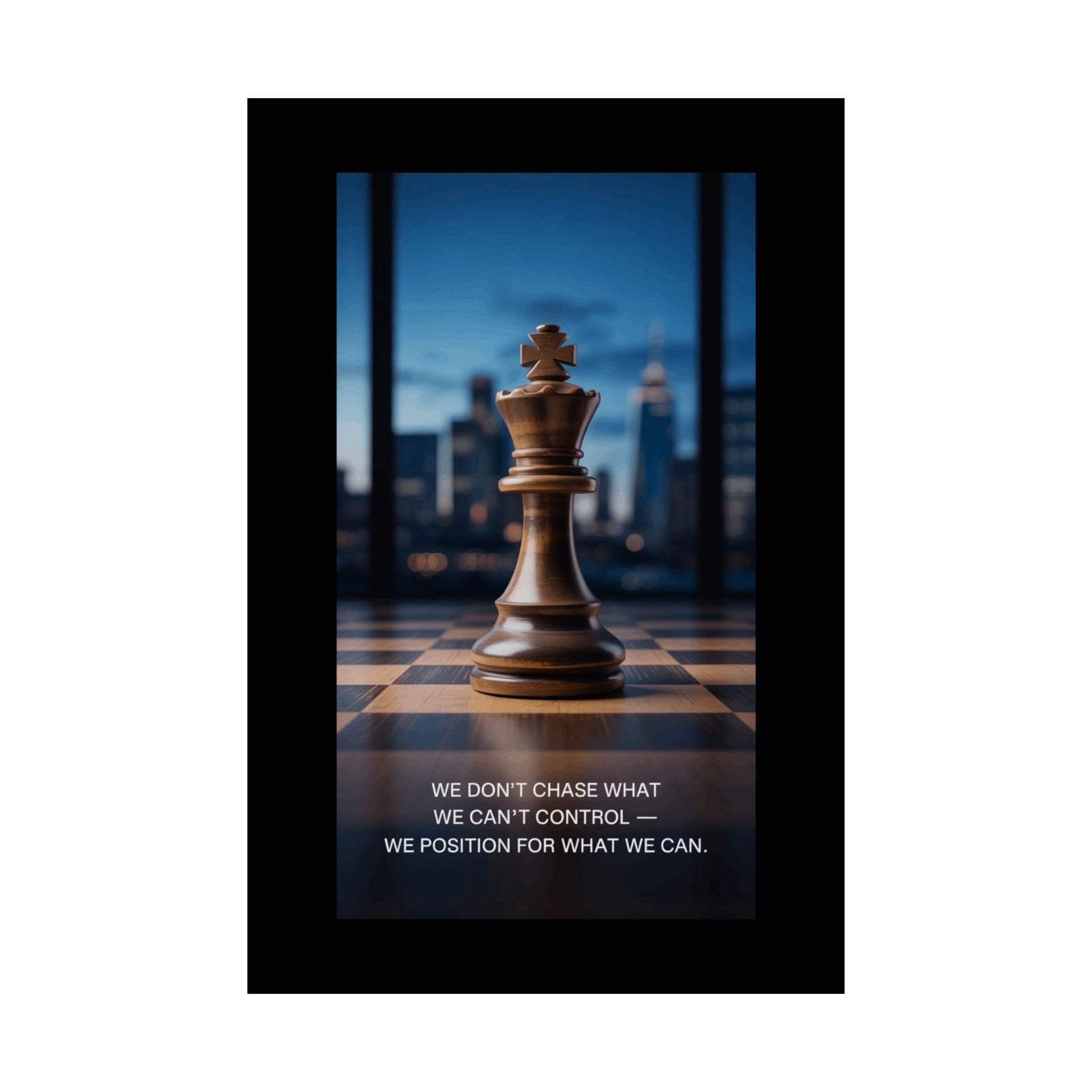 Vertical Poster - Matte Inspirational Artwork for Chess Enthusiasts and Strategists - Candleholm