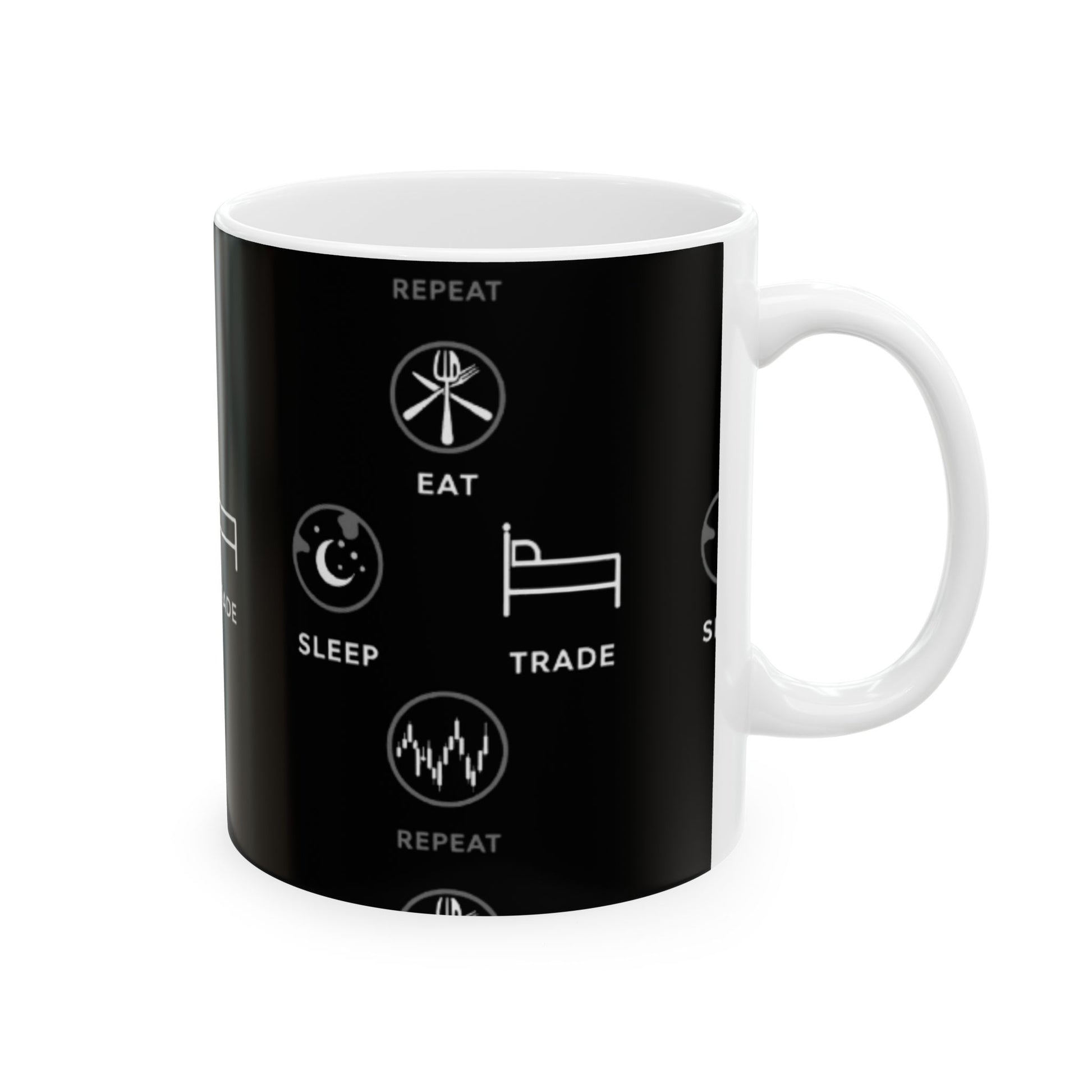 Motivational Trade Mug, Perfect for Traders, Eat Sleep Trade Repeat, Gift for - Candleholm