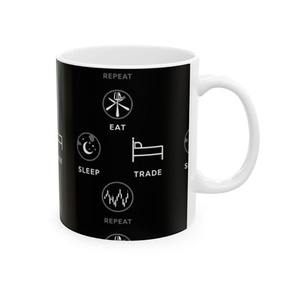 Motivational Trade Mug, Perfect for Traders, Eat Sleep Trade Repeat, Gift for - Candleholm