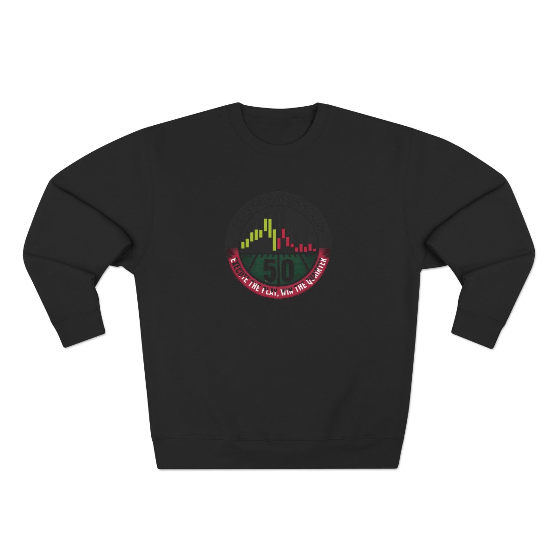 Q4 Execution Season Unisex Crewneck Sweatshirt - Trading Charts Gridiron Design - Candleholm