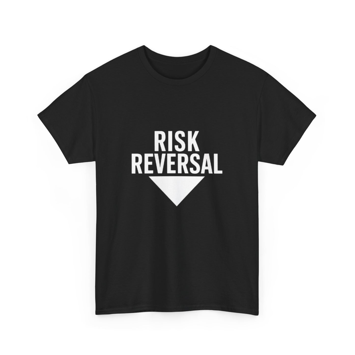 Risk Reversal Unisex Heavy Cotton Tee, Casual Graphic T-Shirt, Motivational Shirt, Relaxed Fit Tee, Thought-Provoking Wear - Candleholm