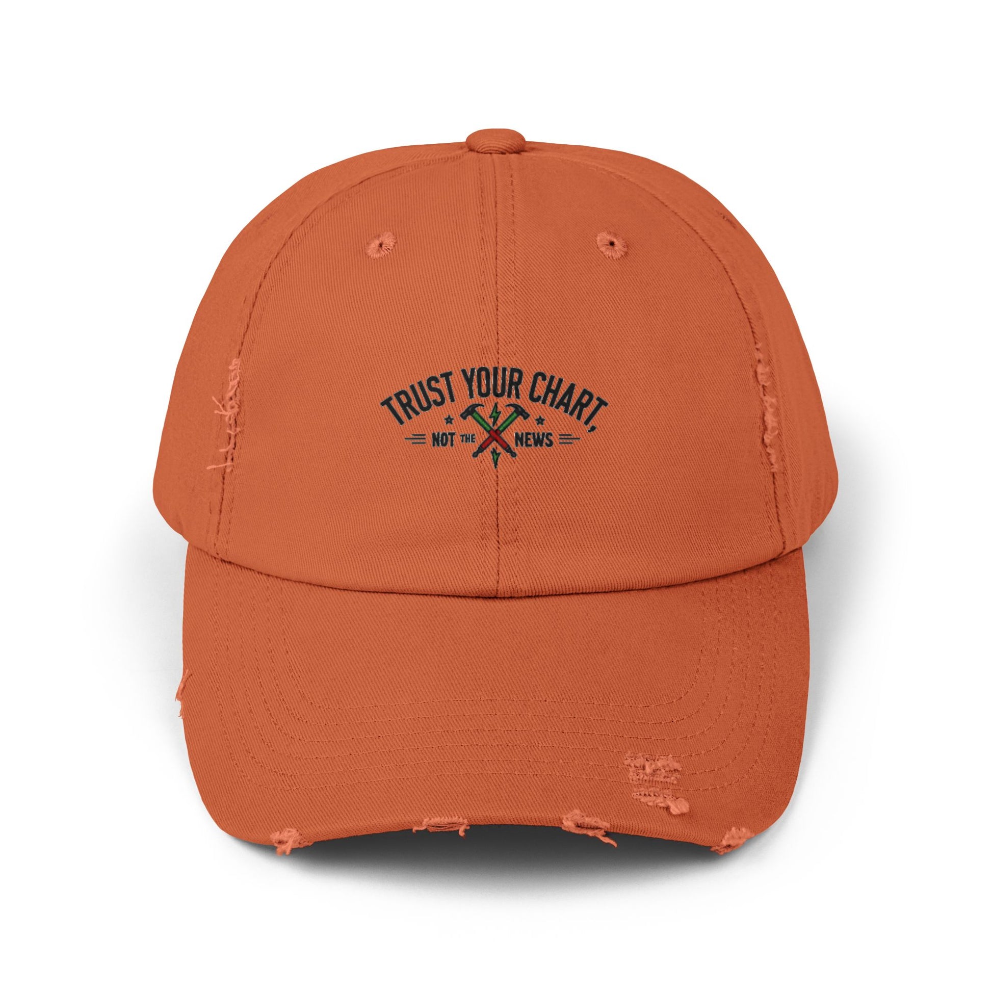Trust Your Chart, Not the News” – Embroidered Minimalist Trading Dad Hat - Candleholm